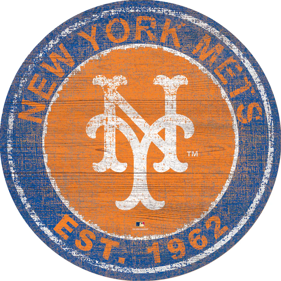 New York Mets 24'' Round Heritage Logo Sign