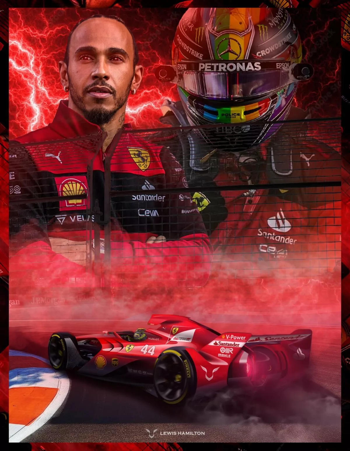 LEWIS HAMILTON x FERRARI