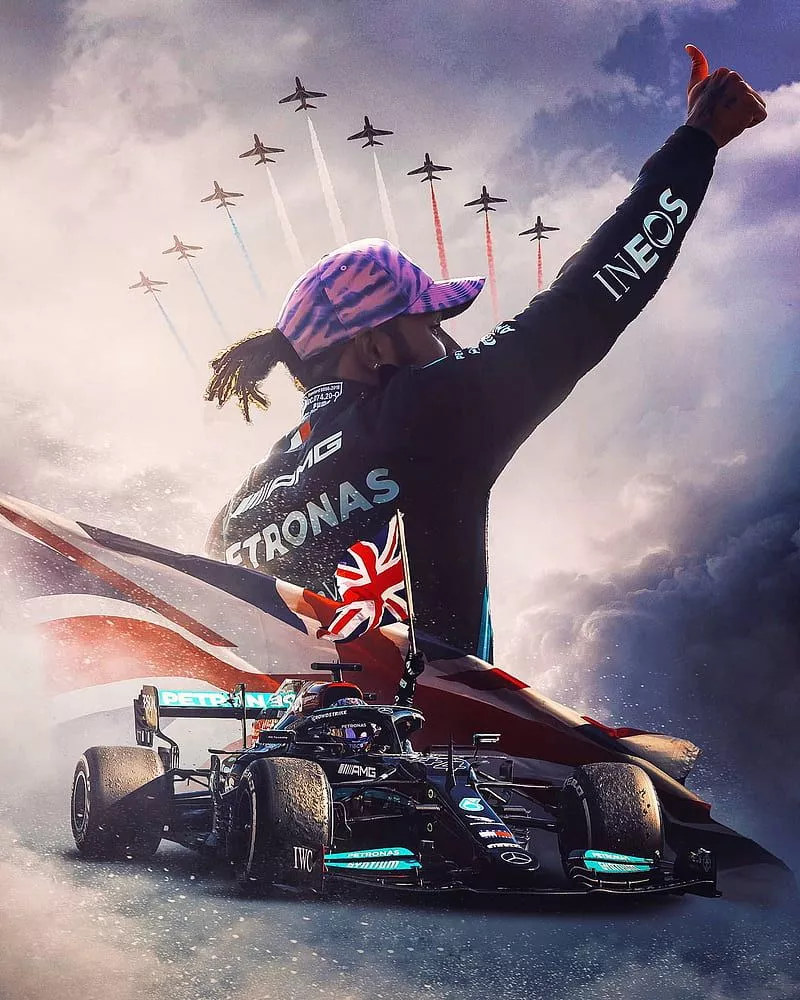 Lewis Hamilton, cloud, sky, HD phone wallpaper