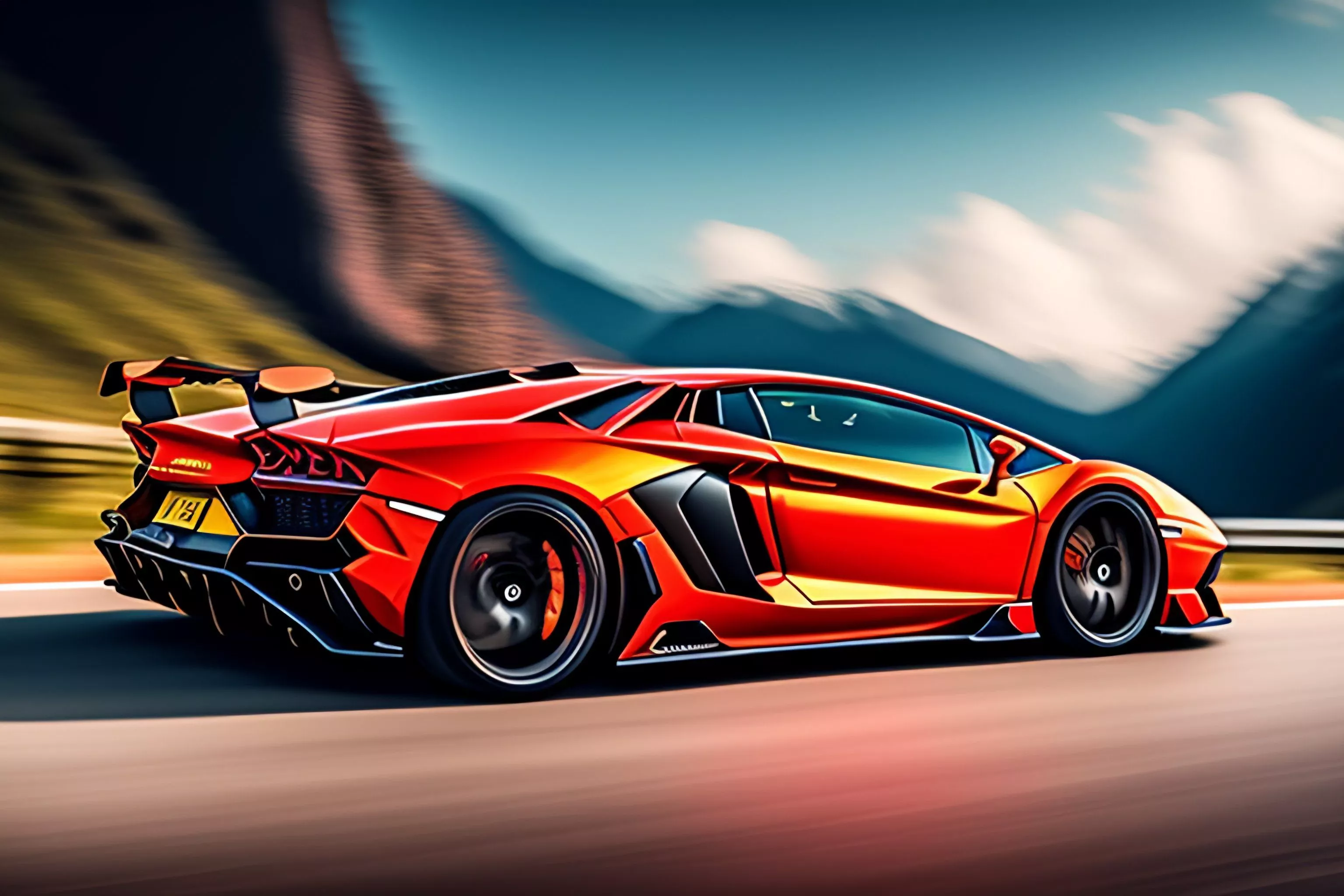 Lamborghini aventador drifting
