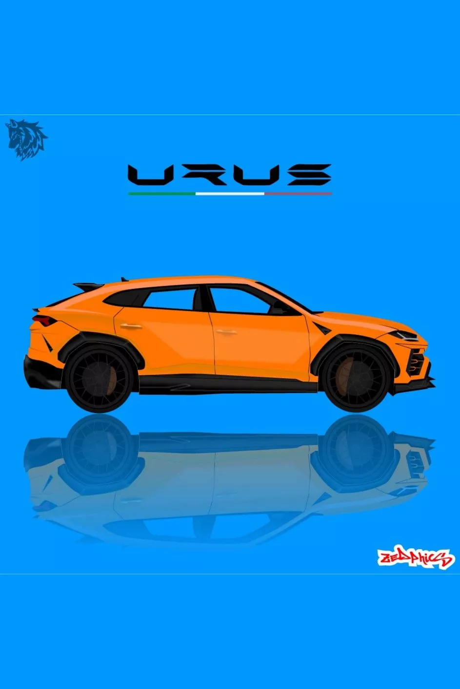 Lamborghini Urus car artwork