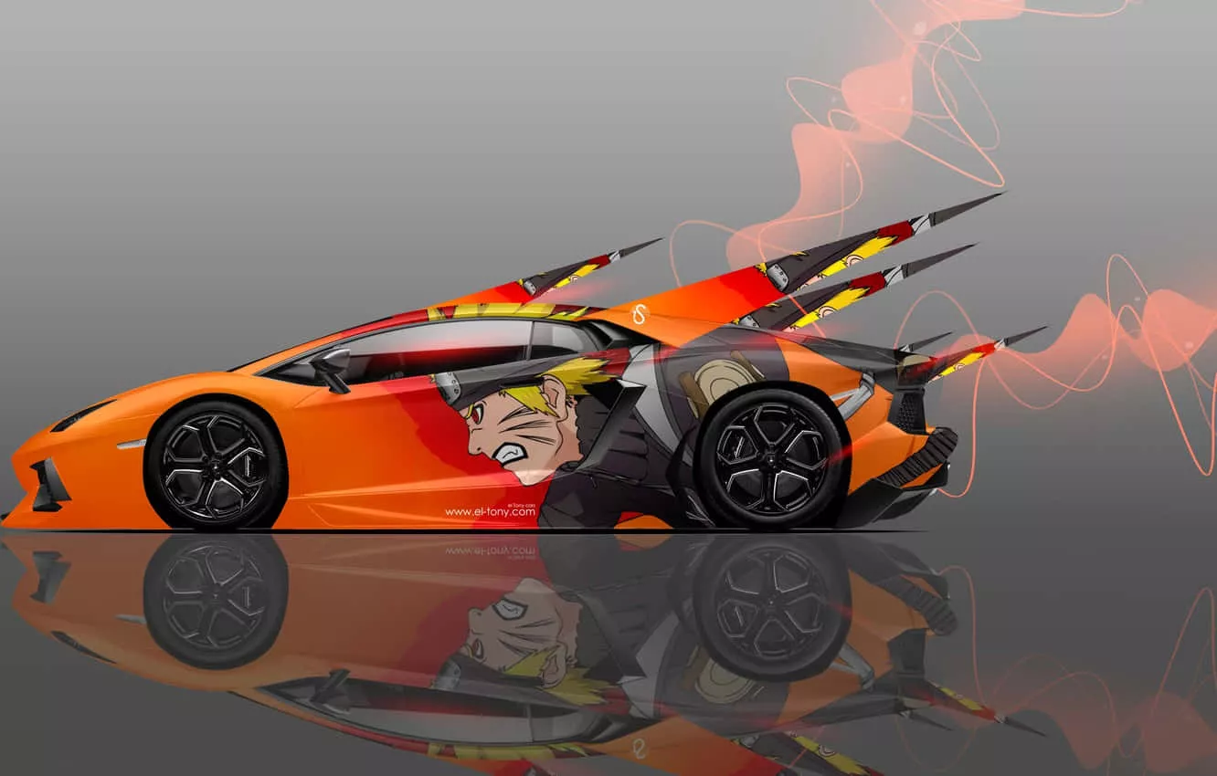 Download A Car With A Cartoon Character