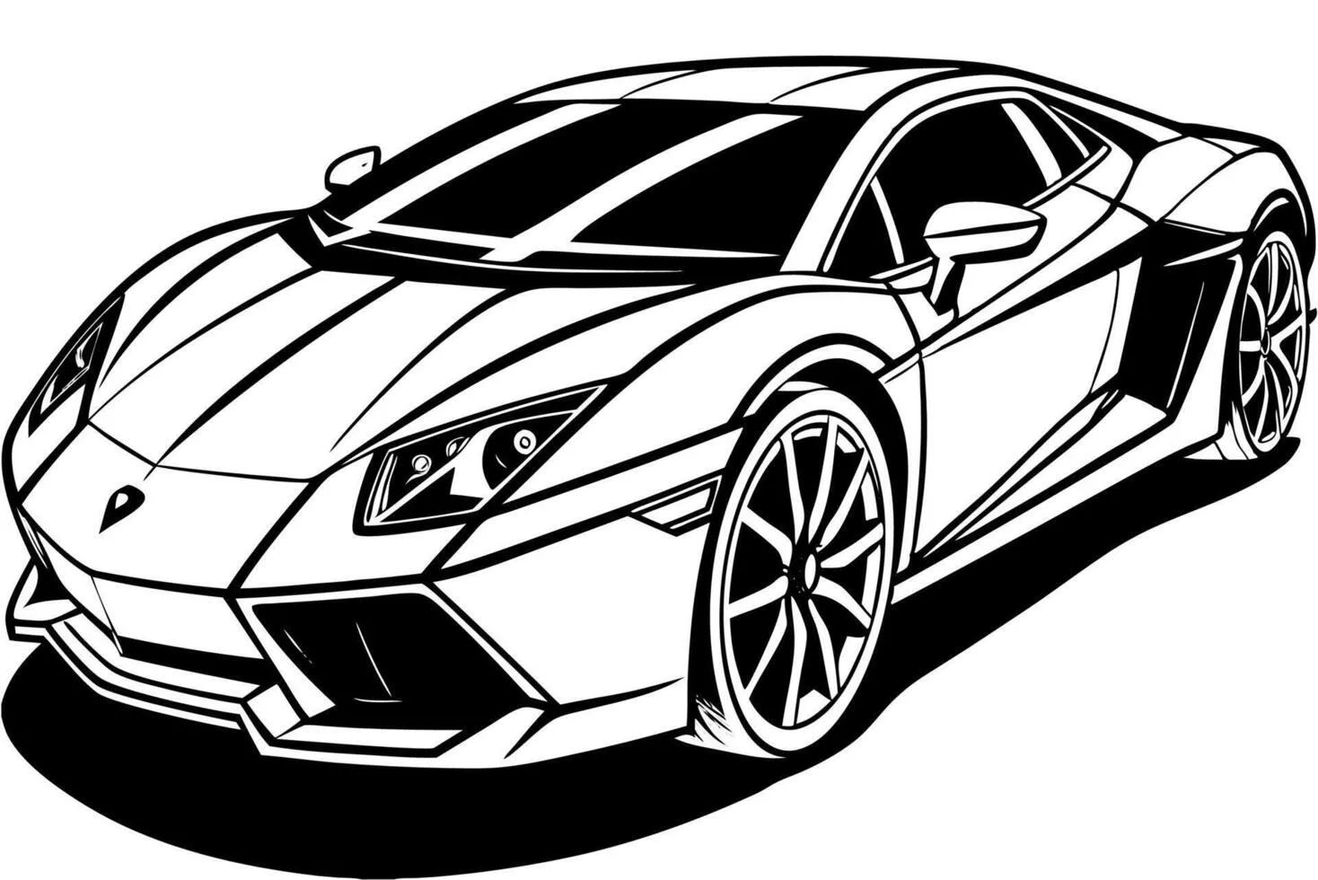 Lamborghini Aventador Car Illustration