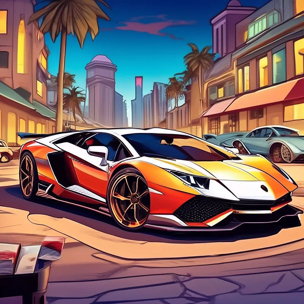 A cartoon about Lamborghini