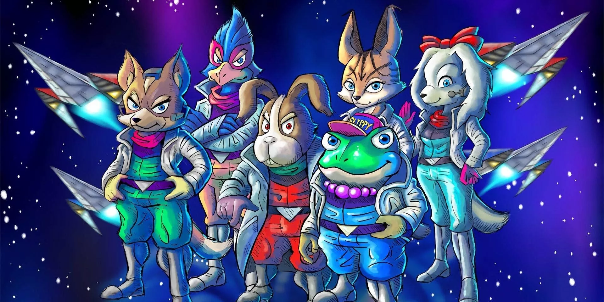 Download Star Fox Characters 2d Drawing