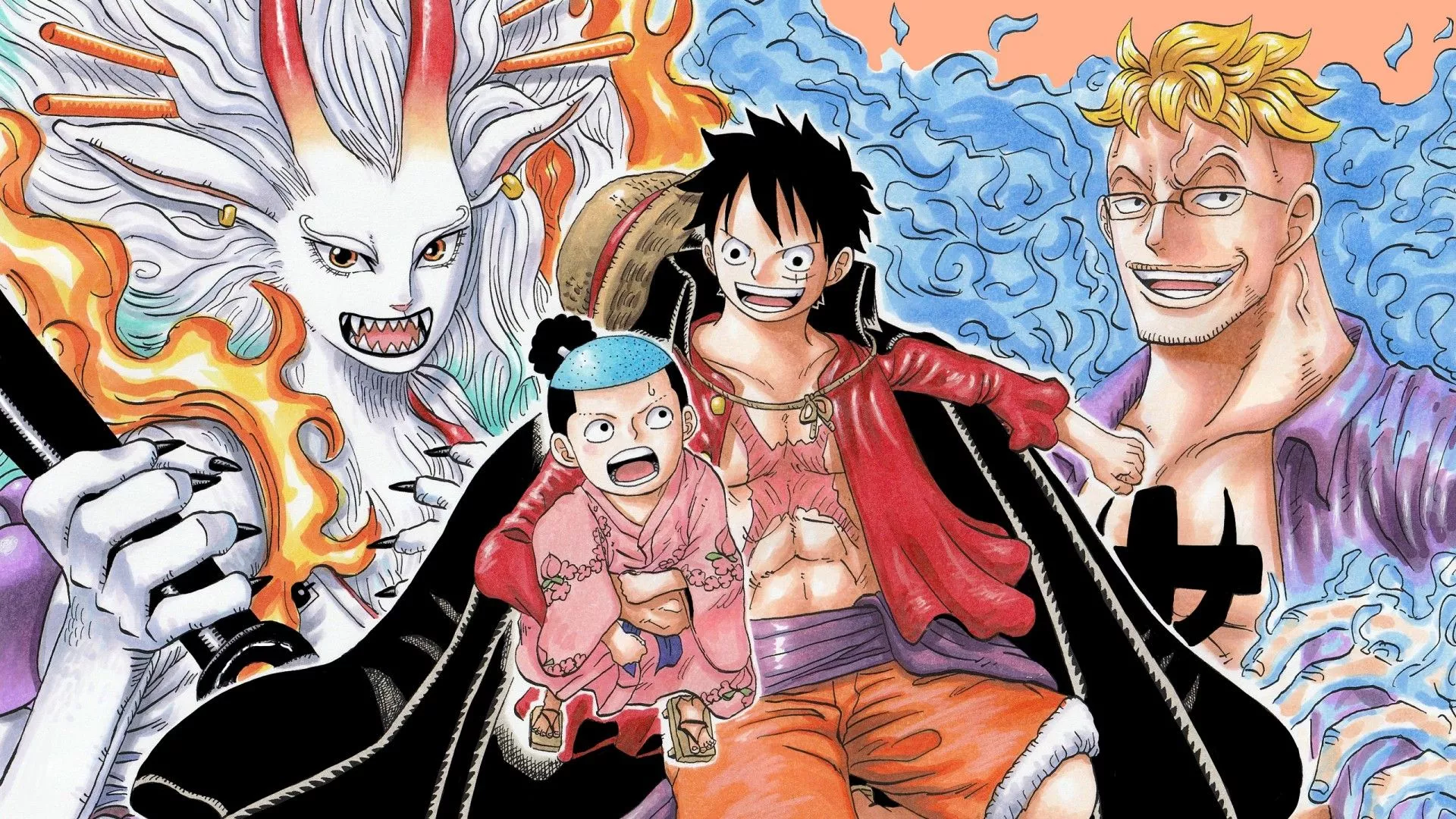 Kozuki Momonosuke Marco Monkey D. Luffy