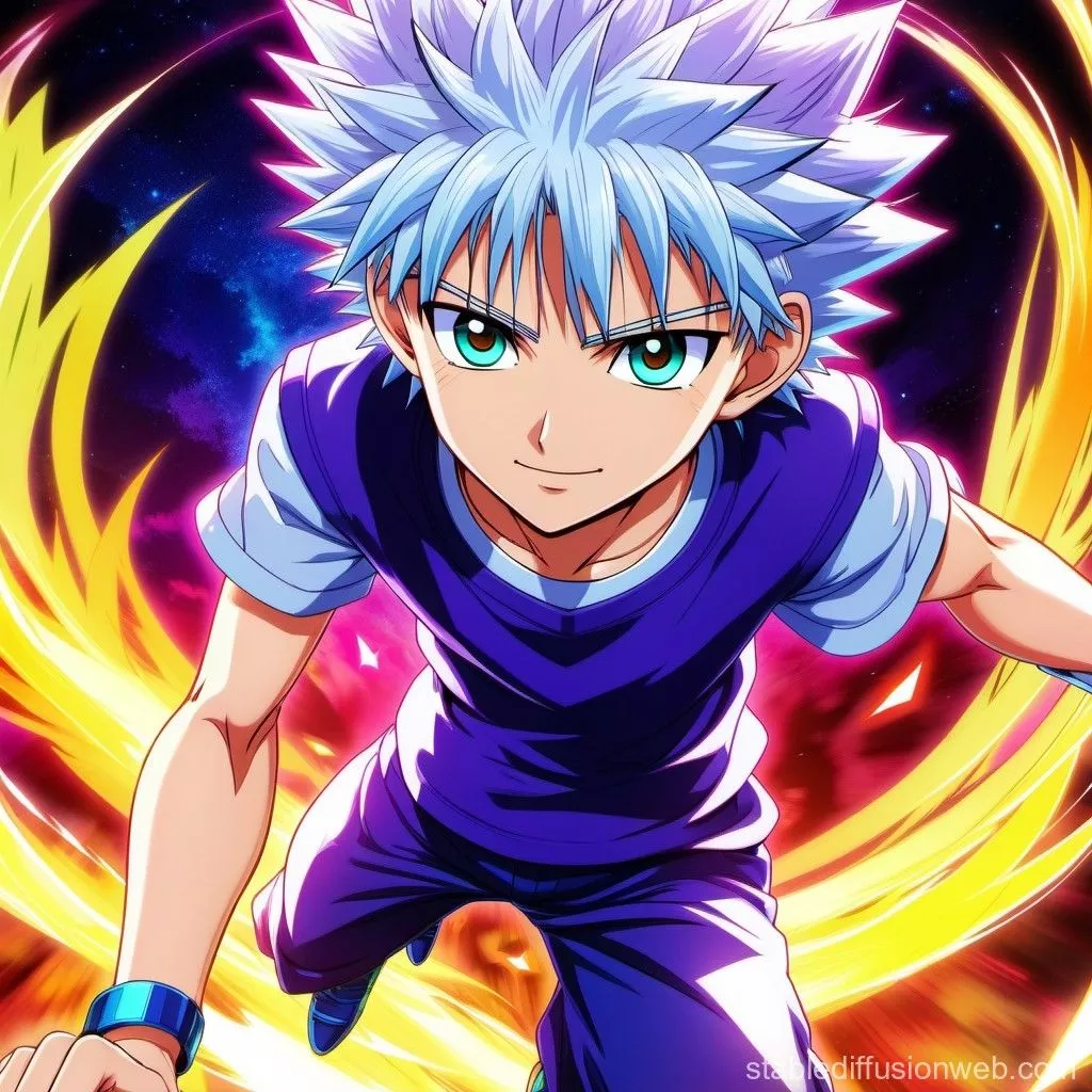Killua from Hunter x Hunter. Stable