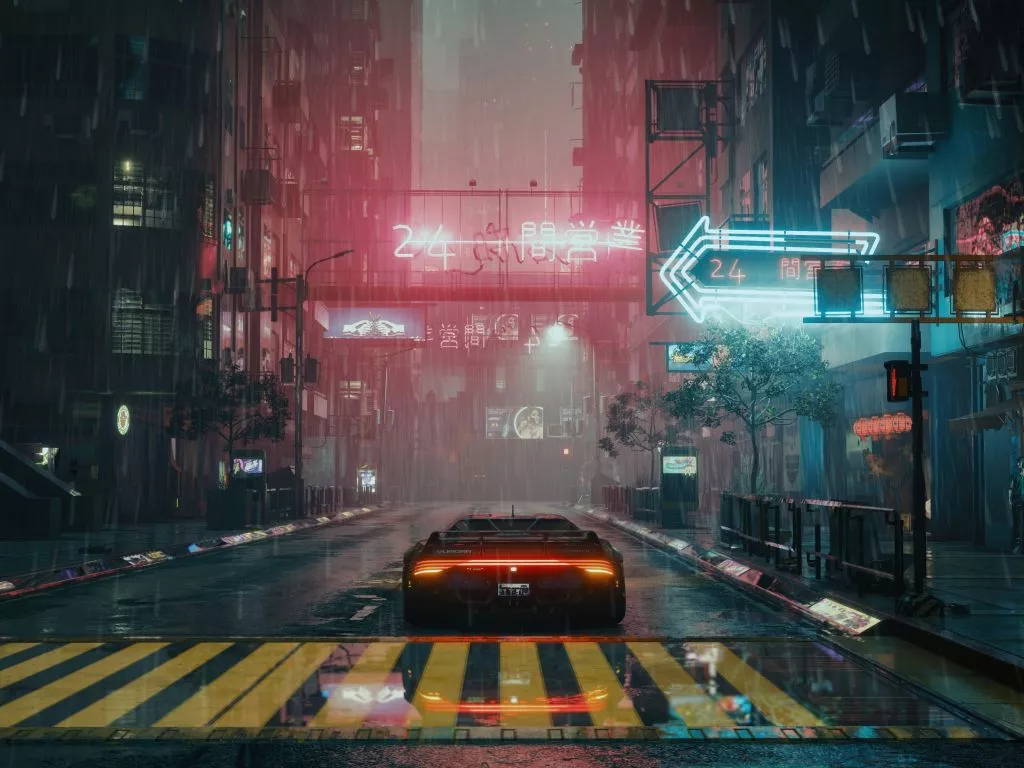 Wallpaper cyberpunk, game, city shot