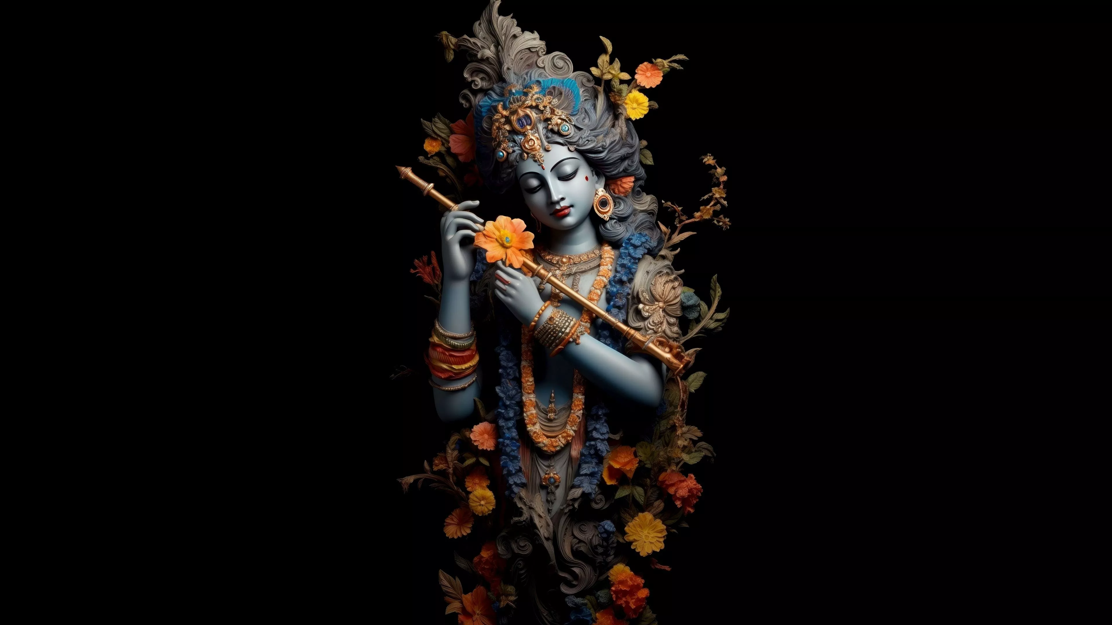 Lord Krishna Wallpaper 4K, AI art
