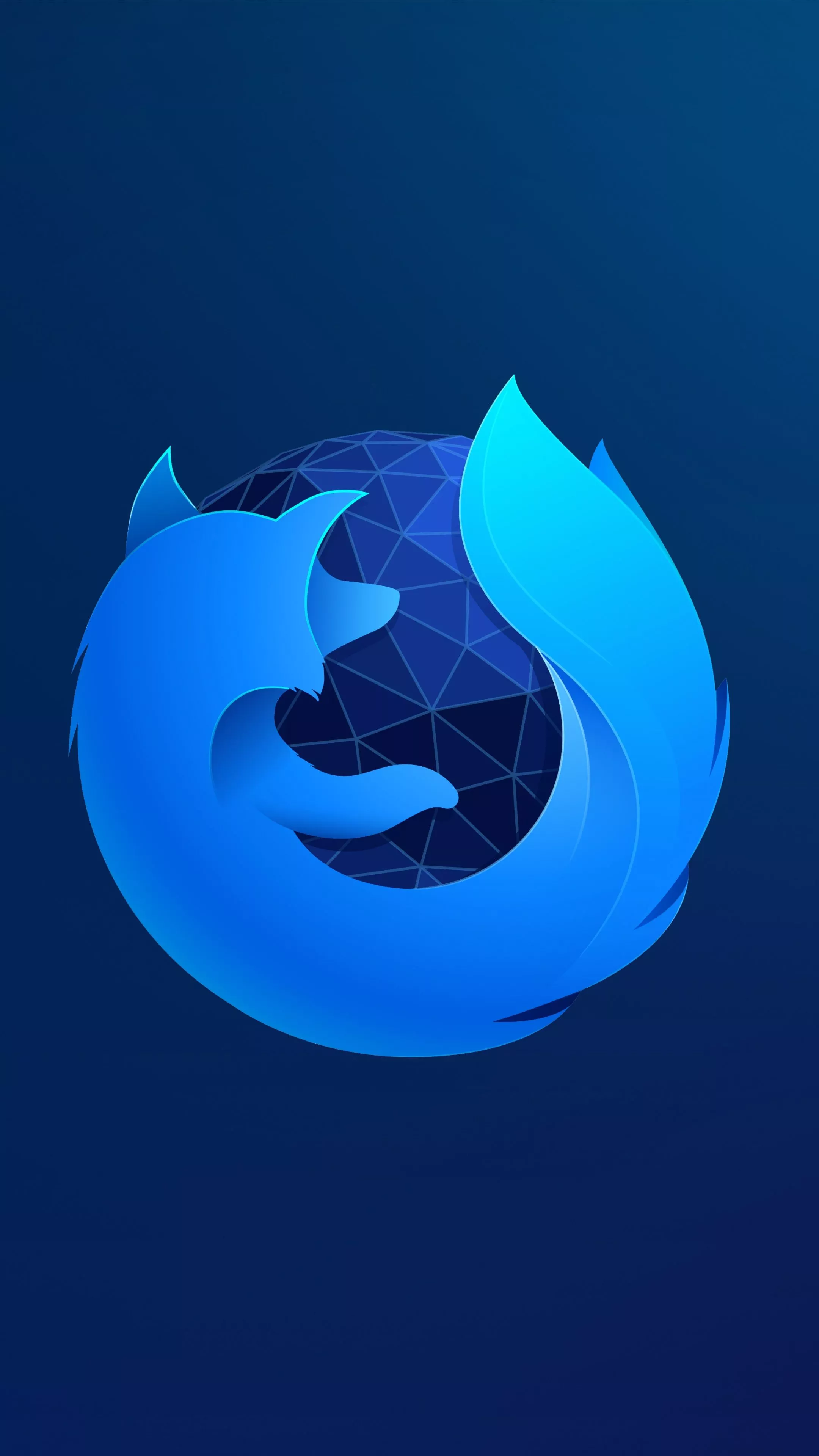 Firefox Wallpaper 4K, Blue background