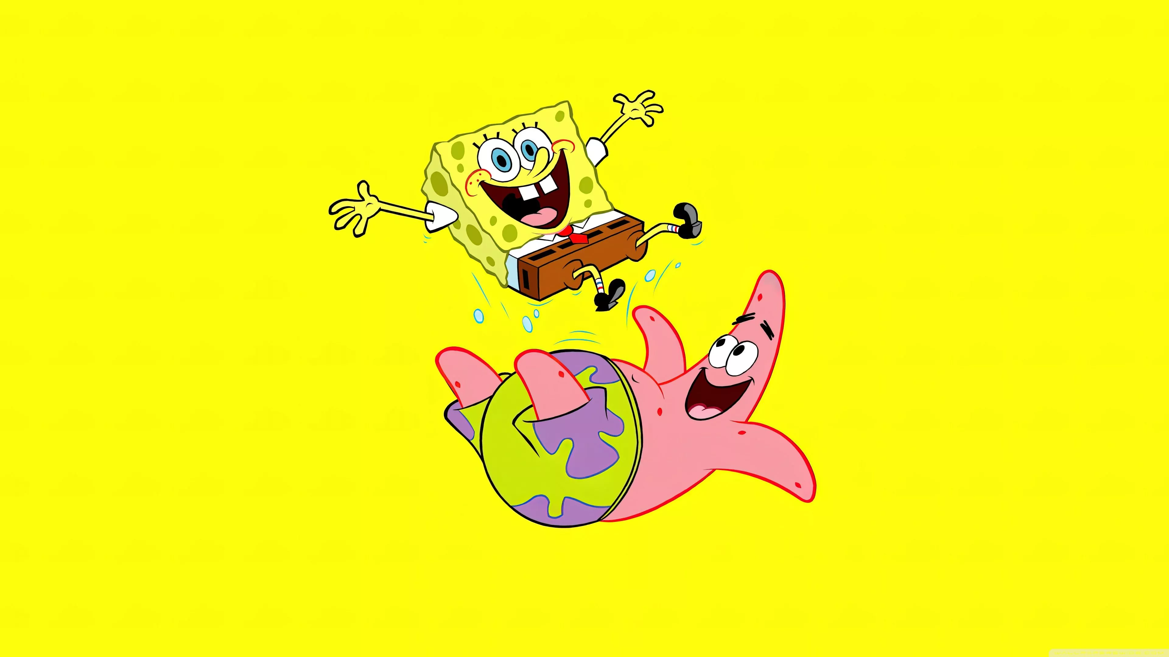 Happy Patrick and Spongebob 4K UHD Wallpaper for UltraHD Desktop and TV, Widescreen and UltraWide Display, Dual Monitor, Smartphone and Tablet Devices
