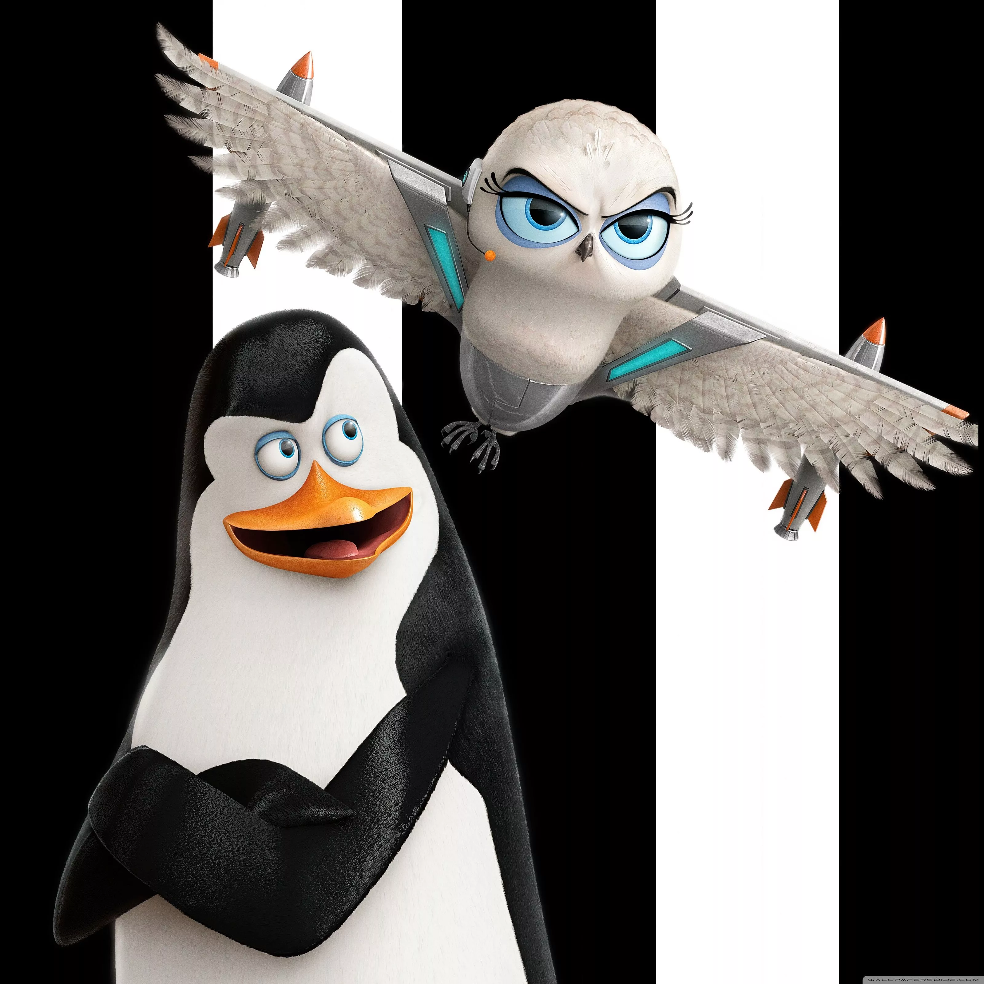 Penguins of Madagascar Kowalski and Eva