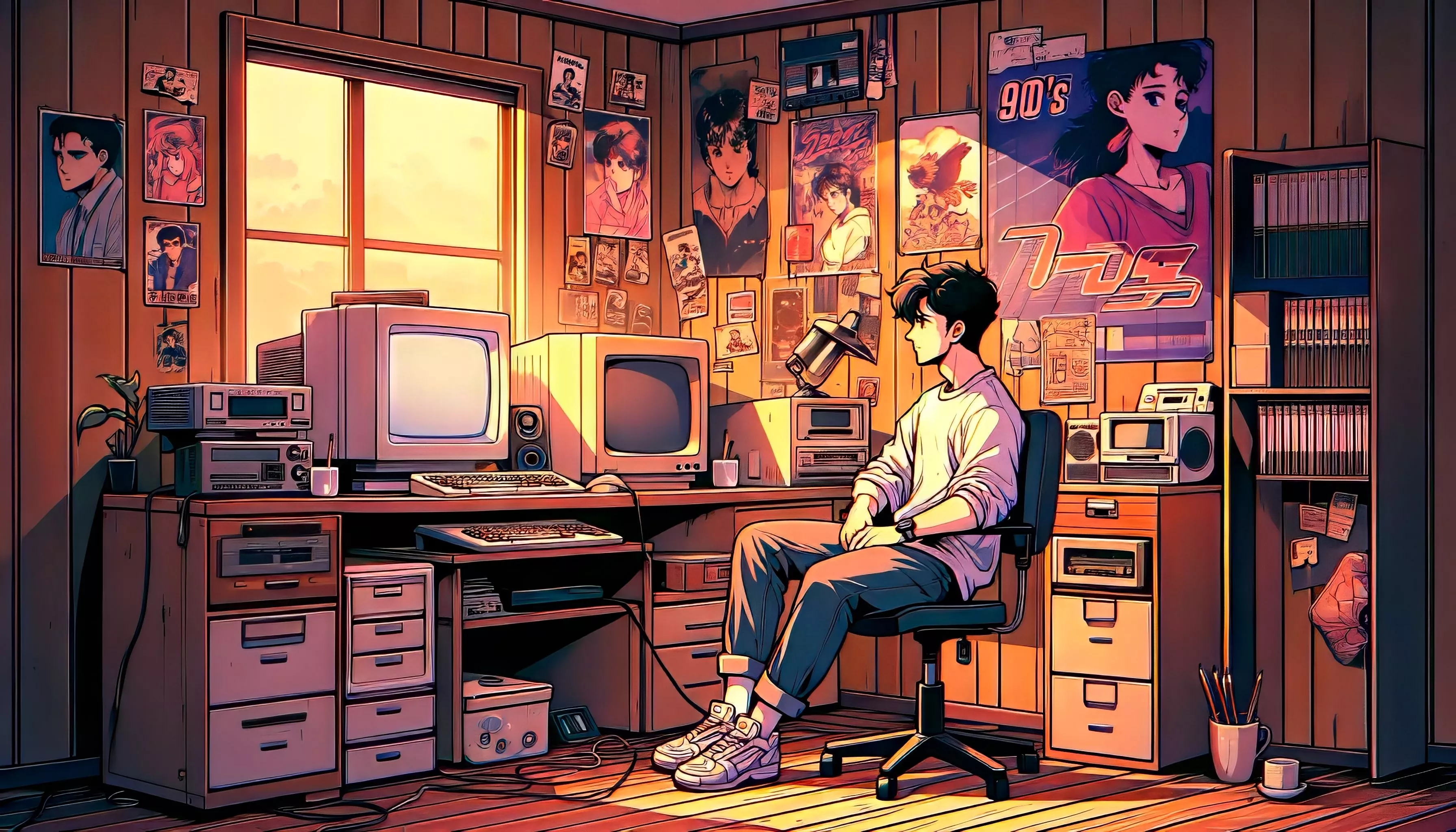 Lo Fi Room Cool Anime Wallpaper, HD
