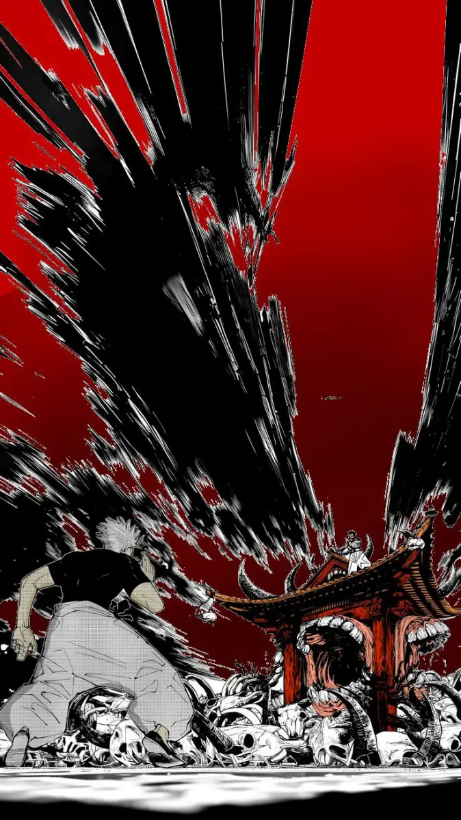 Gojo vs sukuna domain clash wallpaper