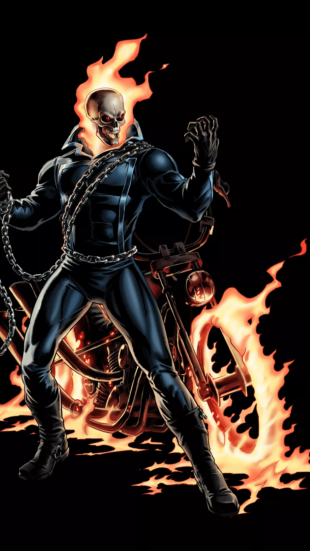 Ghost Rider Wallpaper 4K, 8K, Black