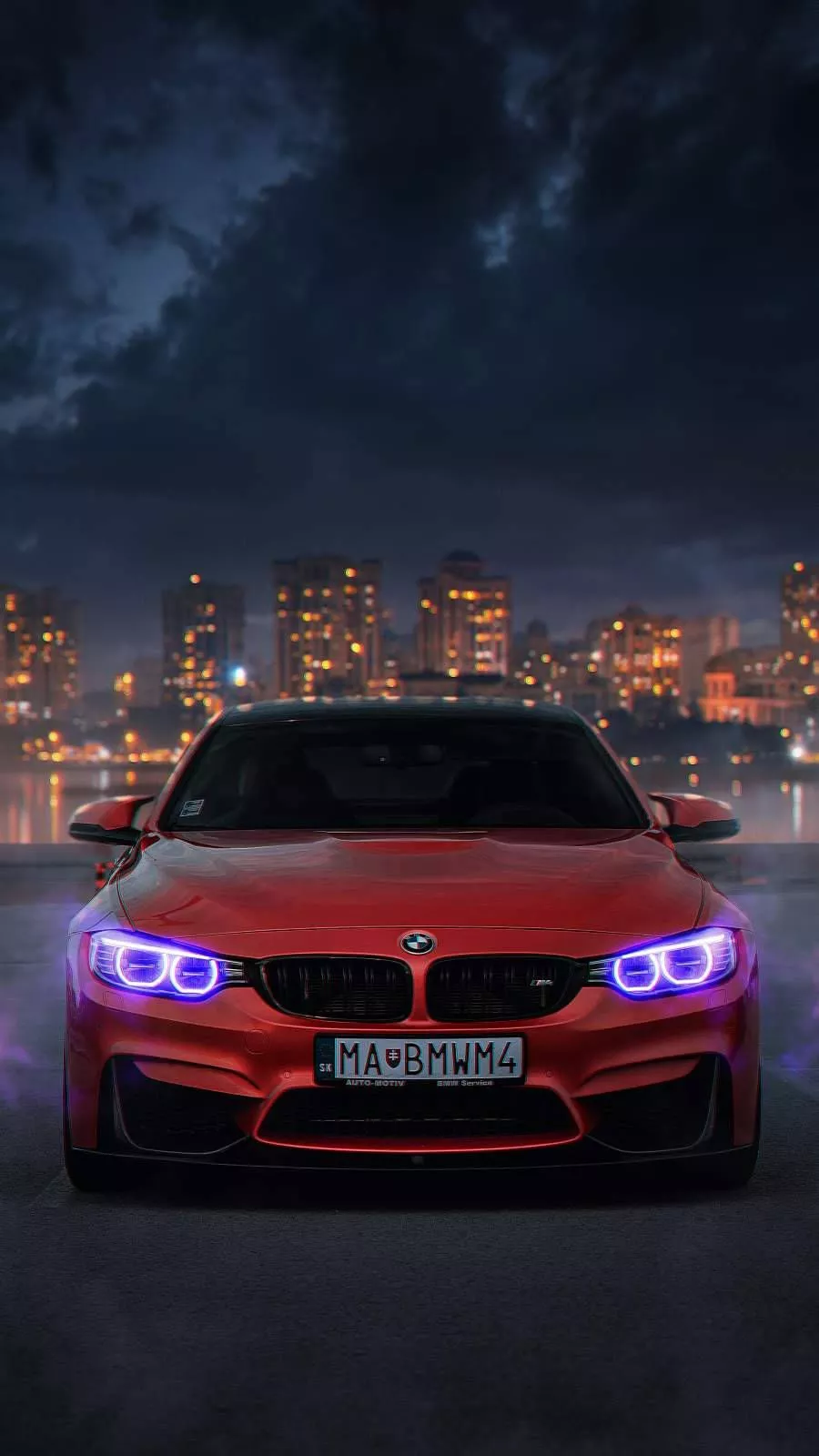 Bmw M4 Cityscape iPhone Car Wallpaper