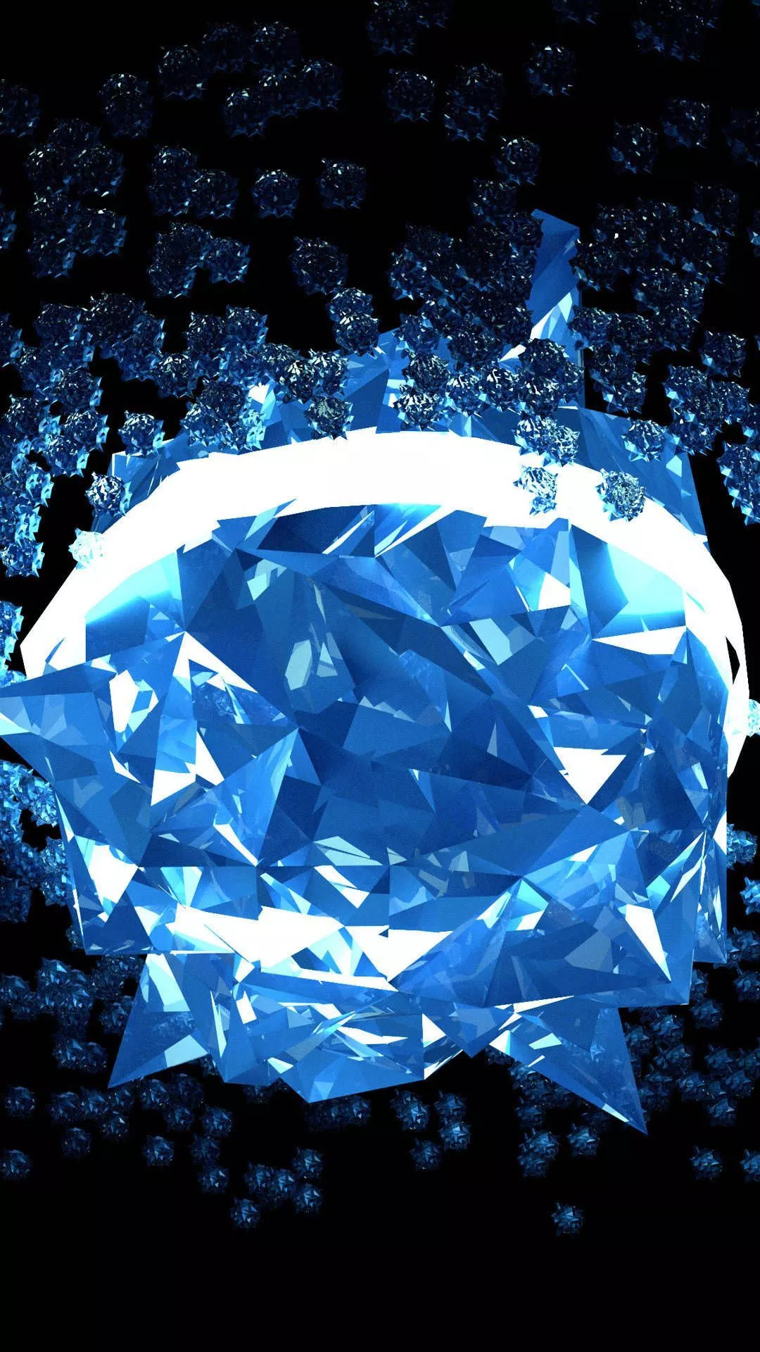 Download Diamond Blue Crystal Wallpaper