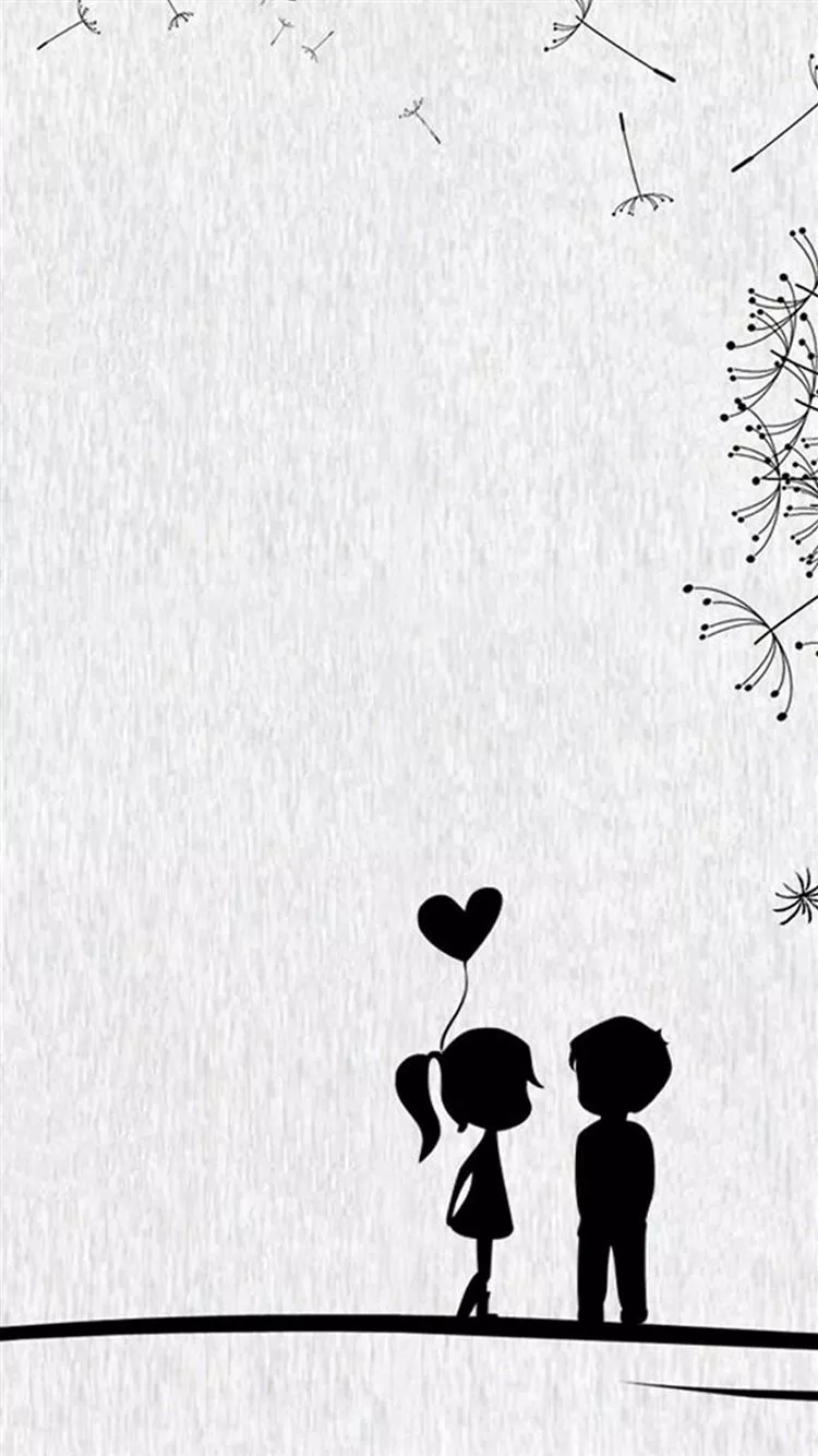 Love Little Couple iPhone 8 Wallpaper