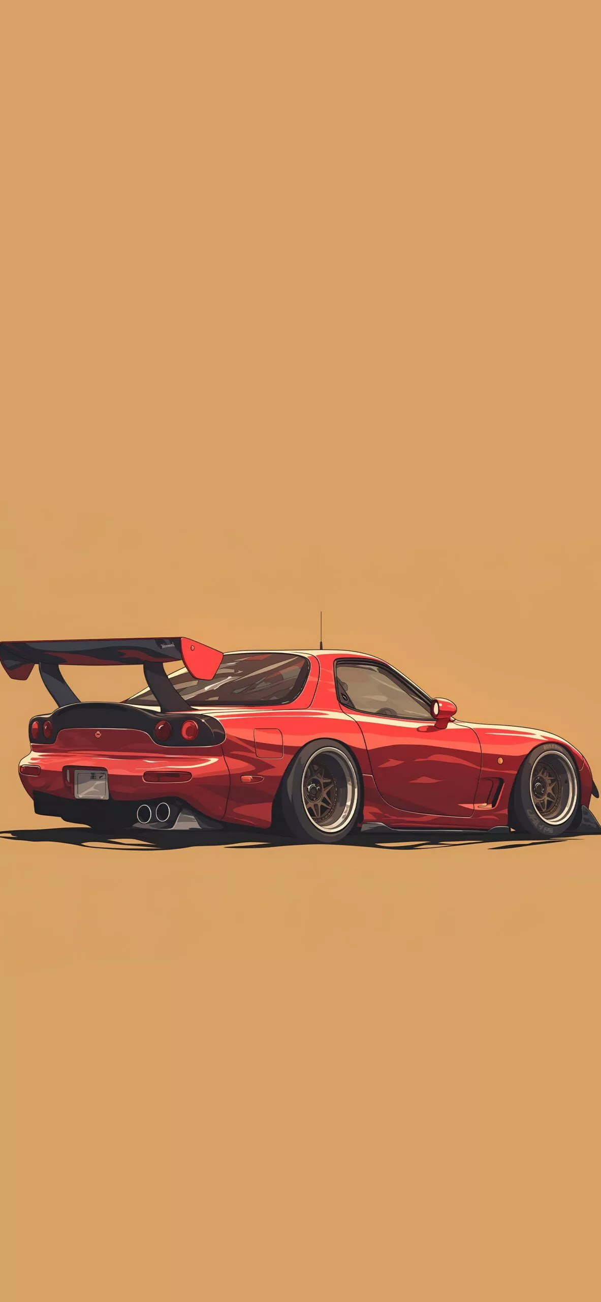 Mazda RX 7 Red Tuner Wallpaper