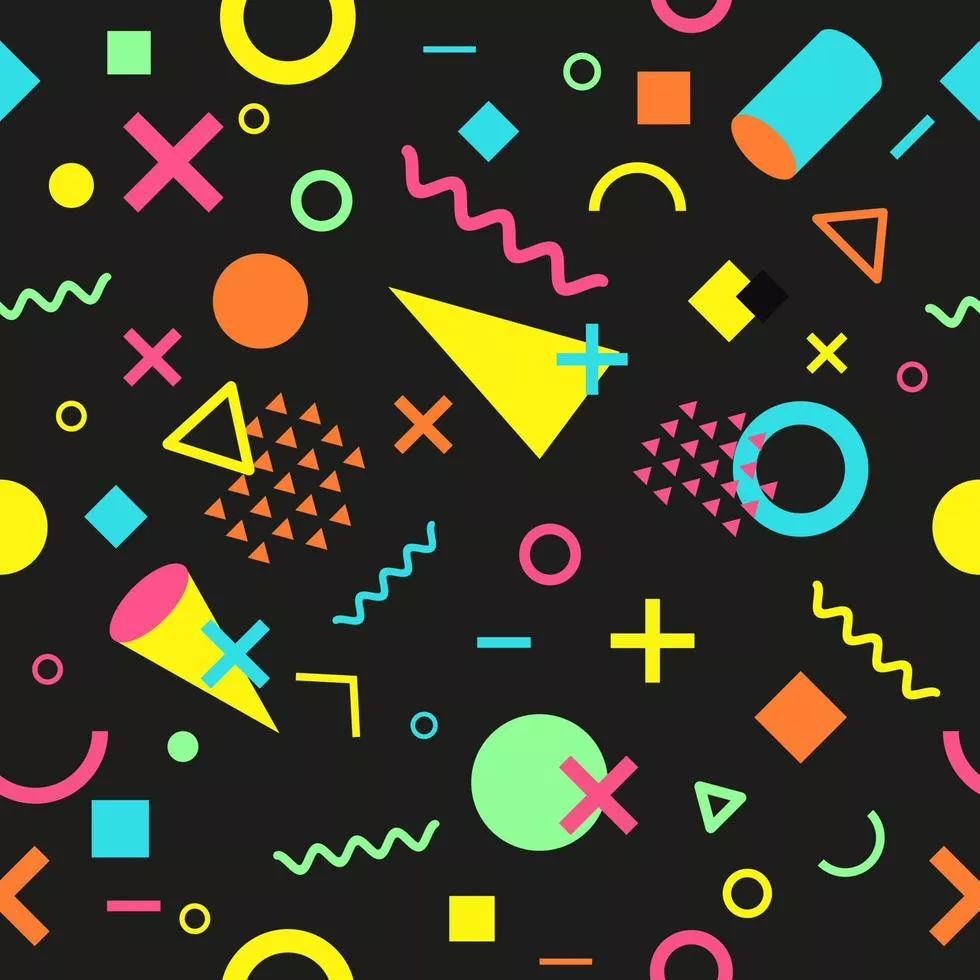 80s Wallpaper Vector Art, Icon