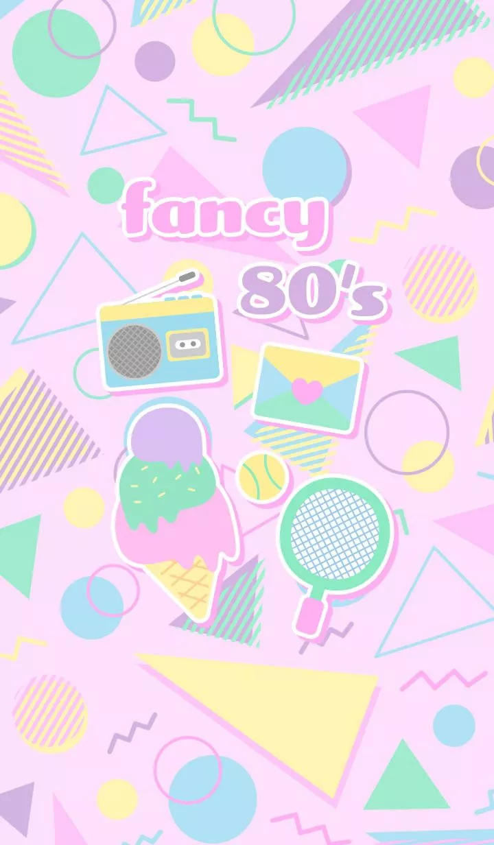 80s Style Pink Fancy Wallpaper