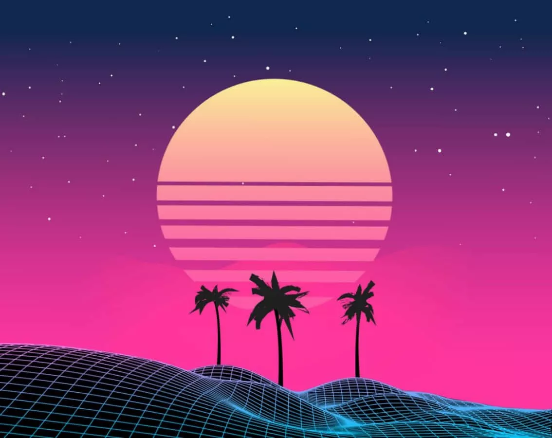 80s Vaporwave Wallpaper