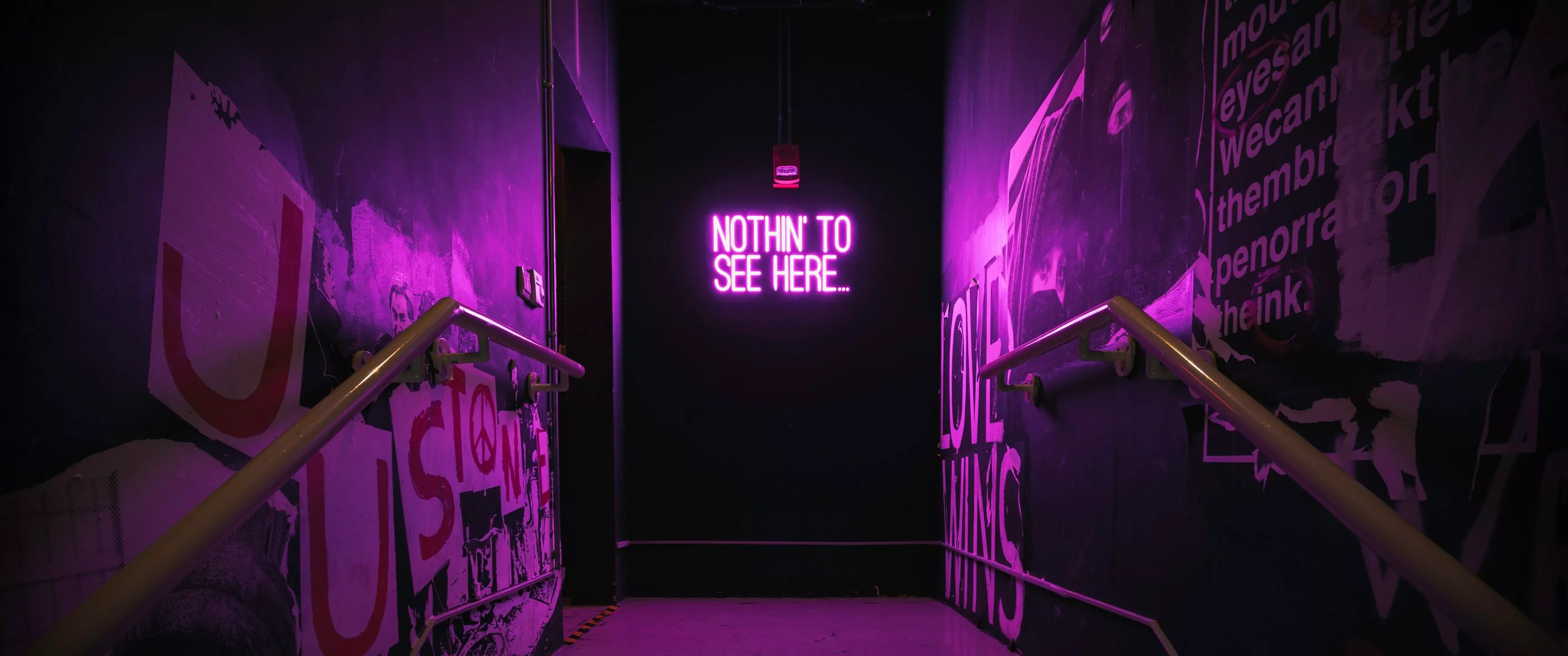 Wallpaper 4K, Purple aesthetic, Neon sign