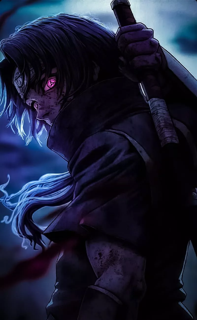 Itachi uchiha, electric blue, magenta, HD phone wallpaper