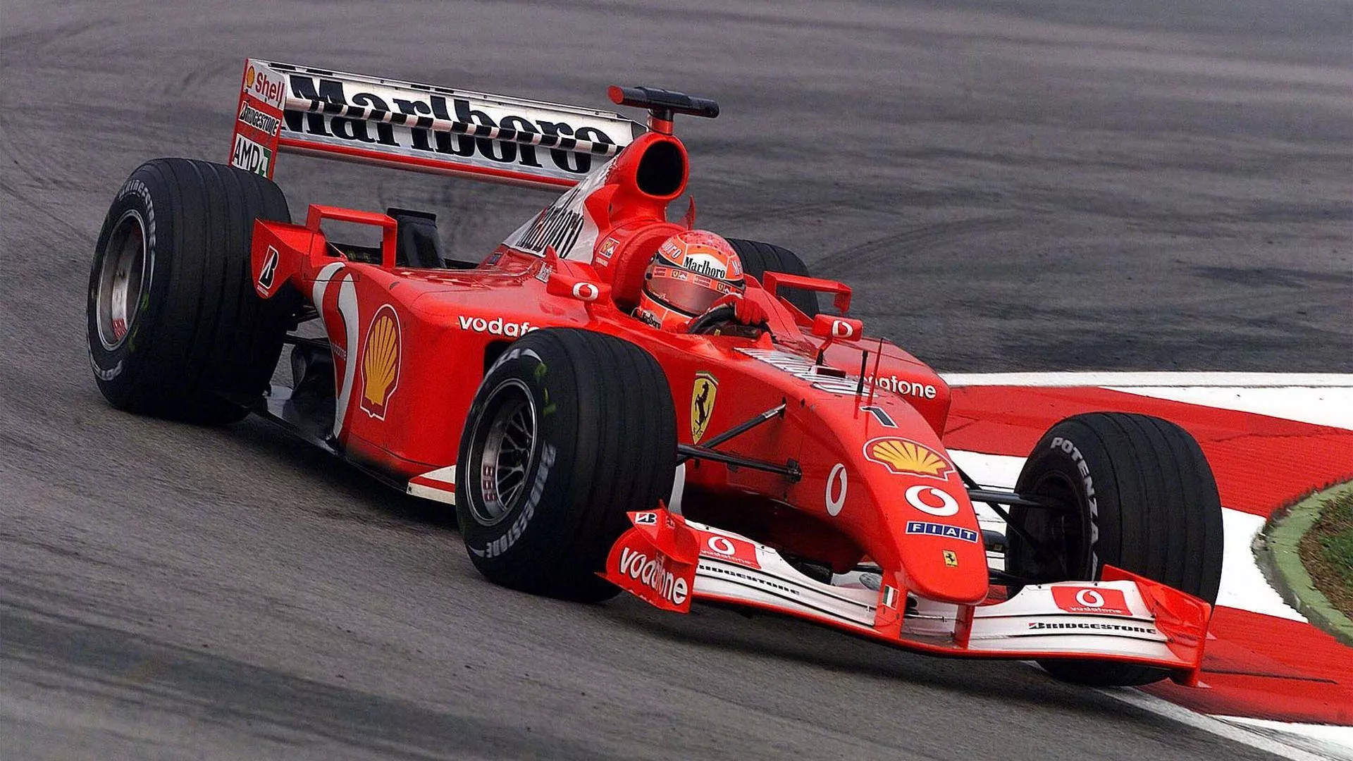 Download Ferrari F2002 Of Michael Schumacher Wallpaper