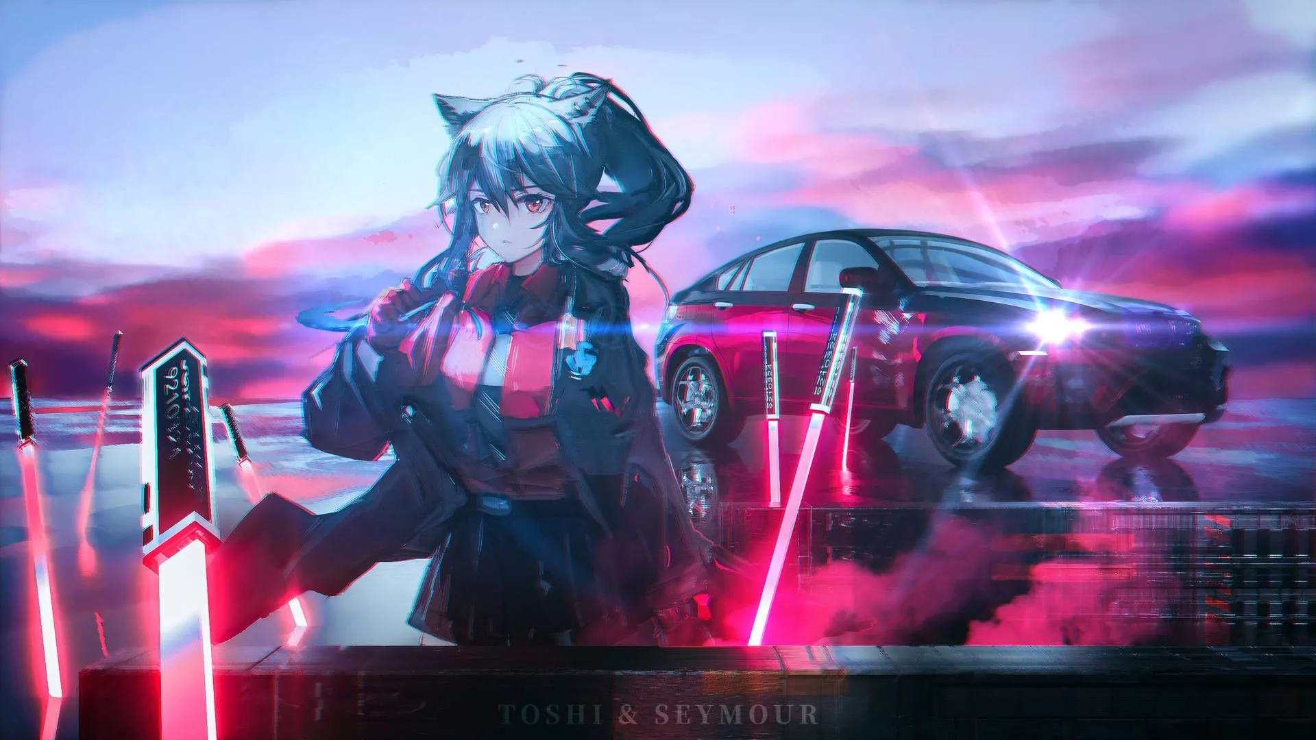 Download Anime Gaming Car Drift Girl