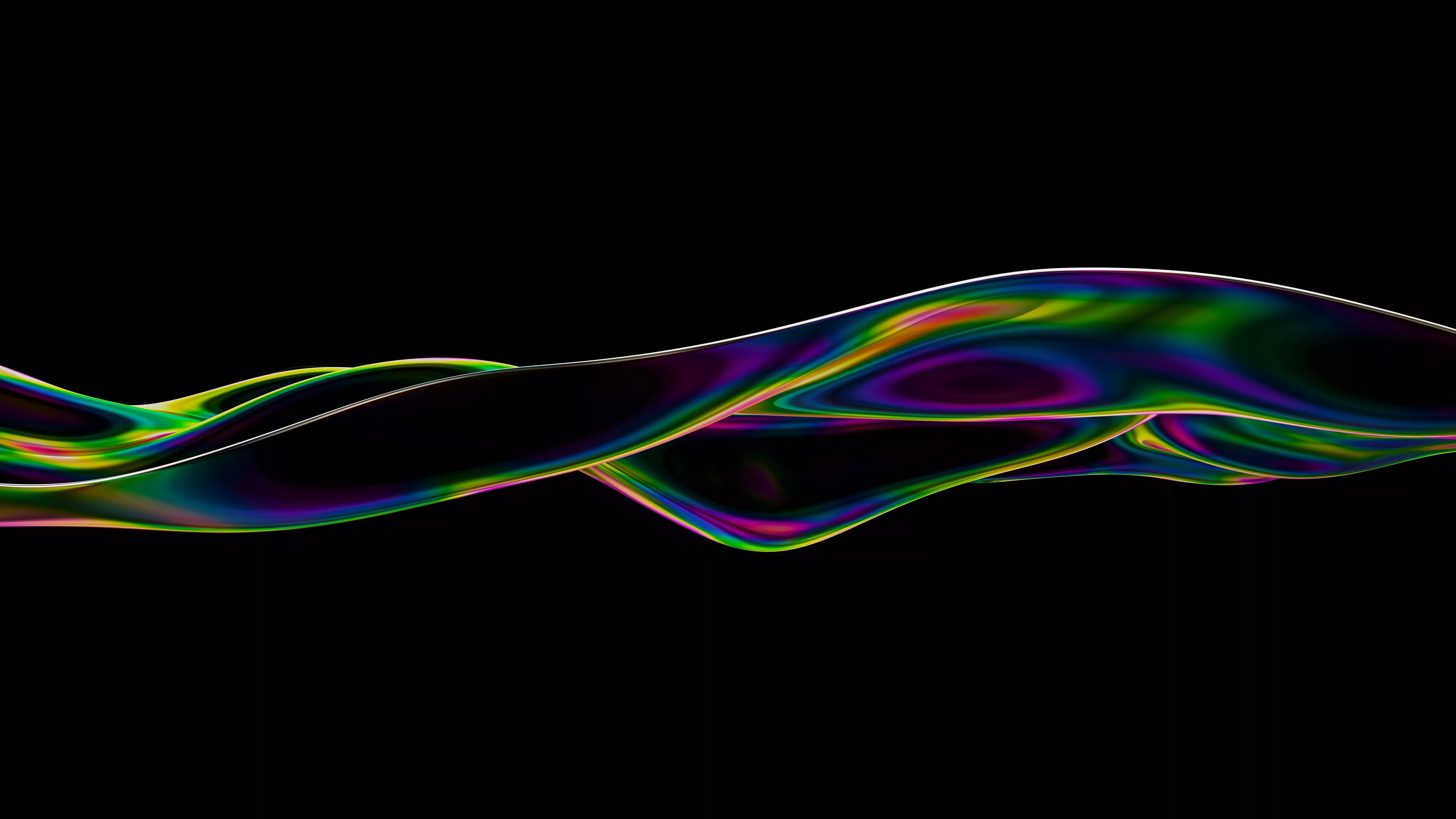 Vibrant Liquid Wavy Black Background