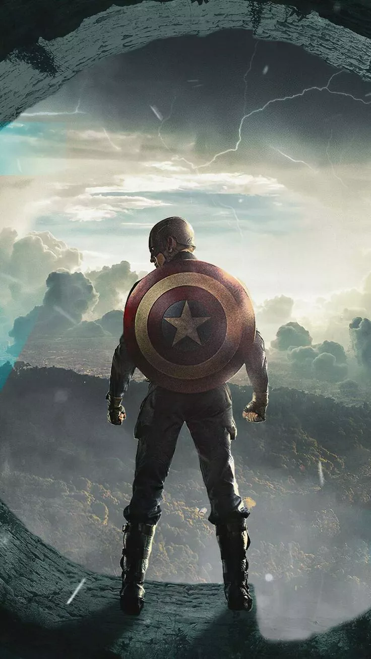 Download Red Captain America 4k Marvel iPhone Wallpaper