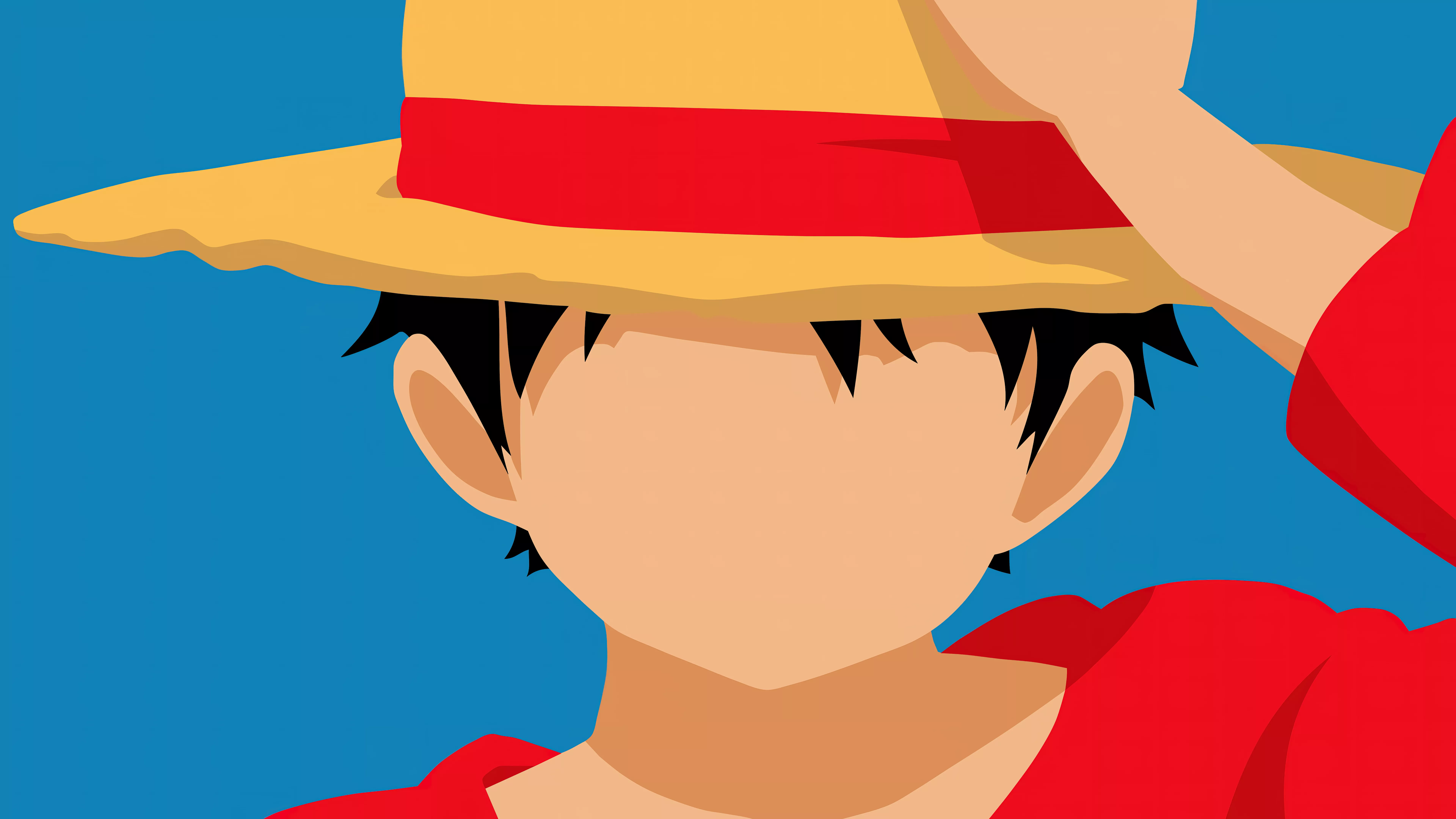 Monkey D. Luffy Wallpaper 4K, Faceless, One Piece, Minimal art