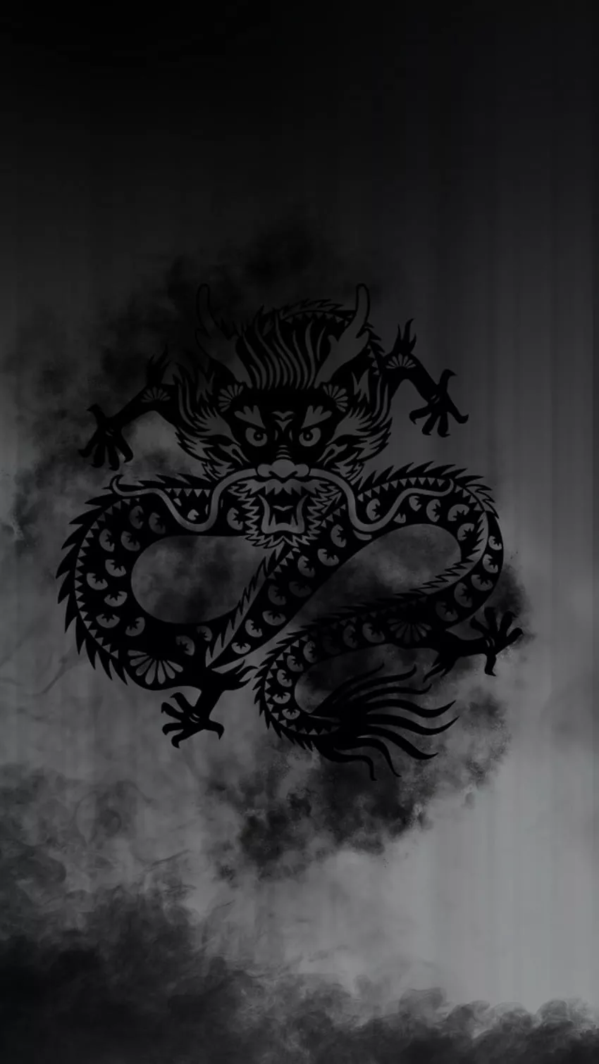 Black Dragon, art, tattoo HD phone