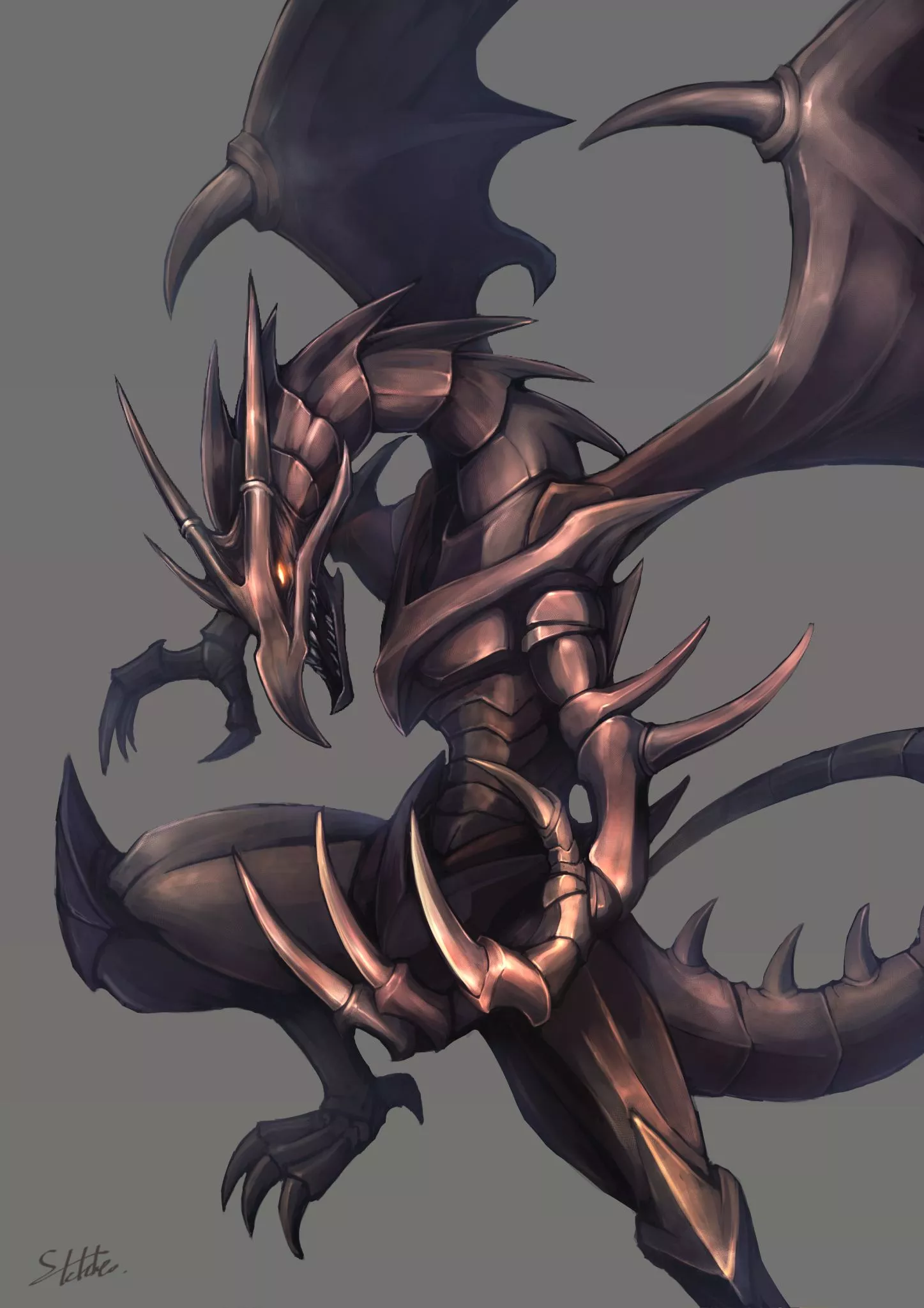 Red Eyes Black Dragon, Mobile Wallpaper