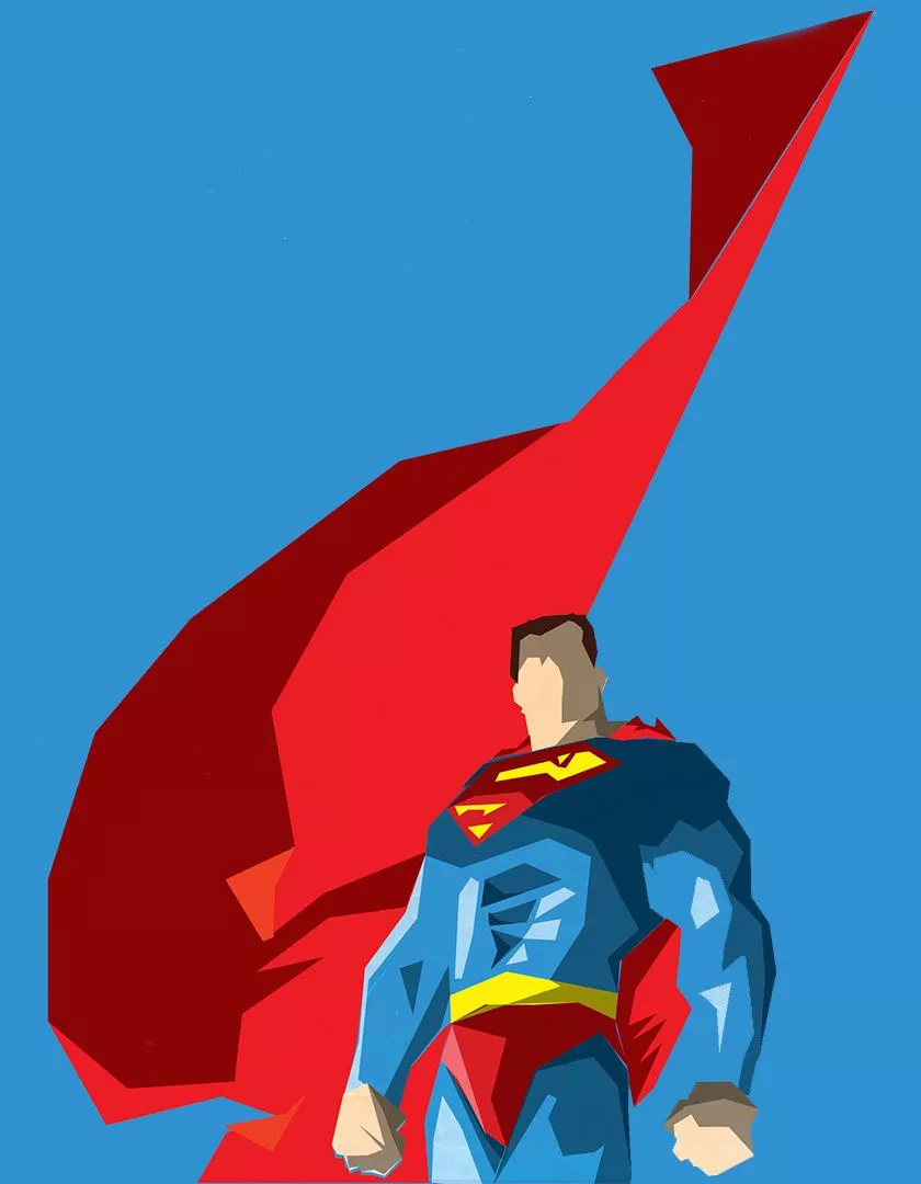 wallpaper 840x1336 superman, minimal