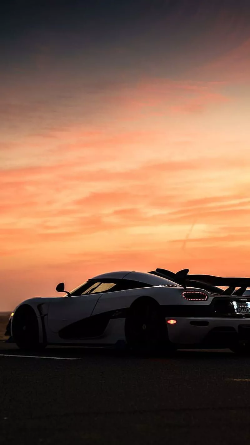 KOENIGSEGG sunset, agera, car, hypercar, new, night, supercar, HD phone wallpaper
