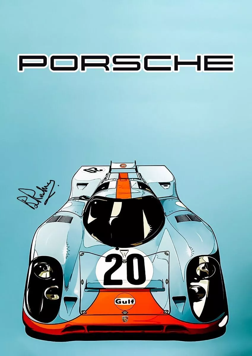 Vintage German Porsche Racing Car