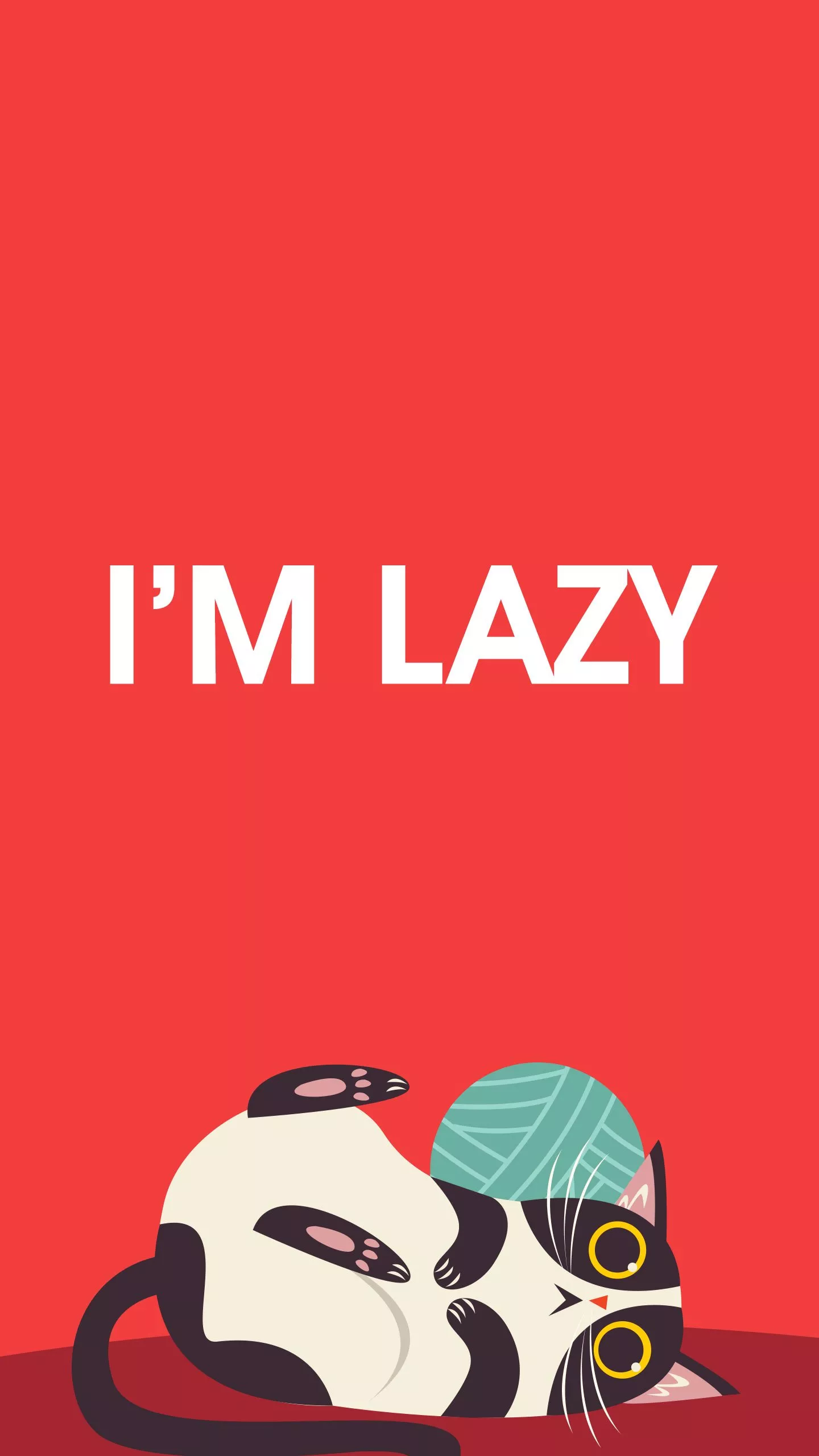 I'm Lazy Cat Wallpaper