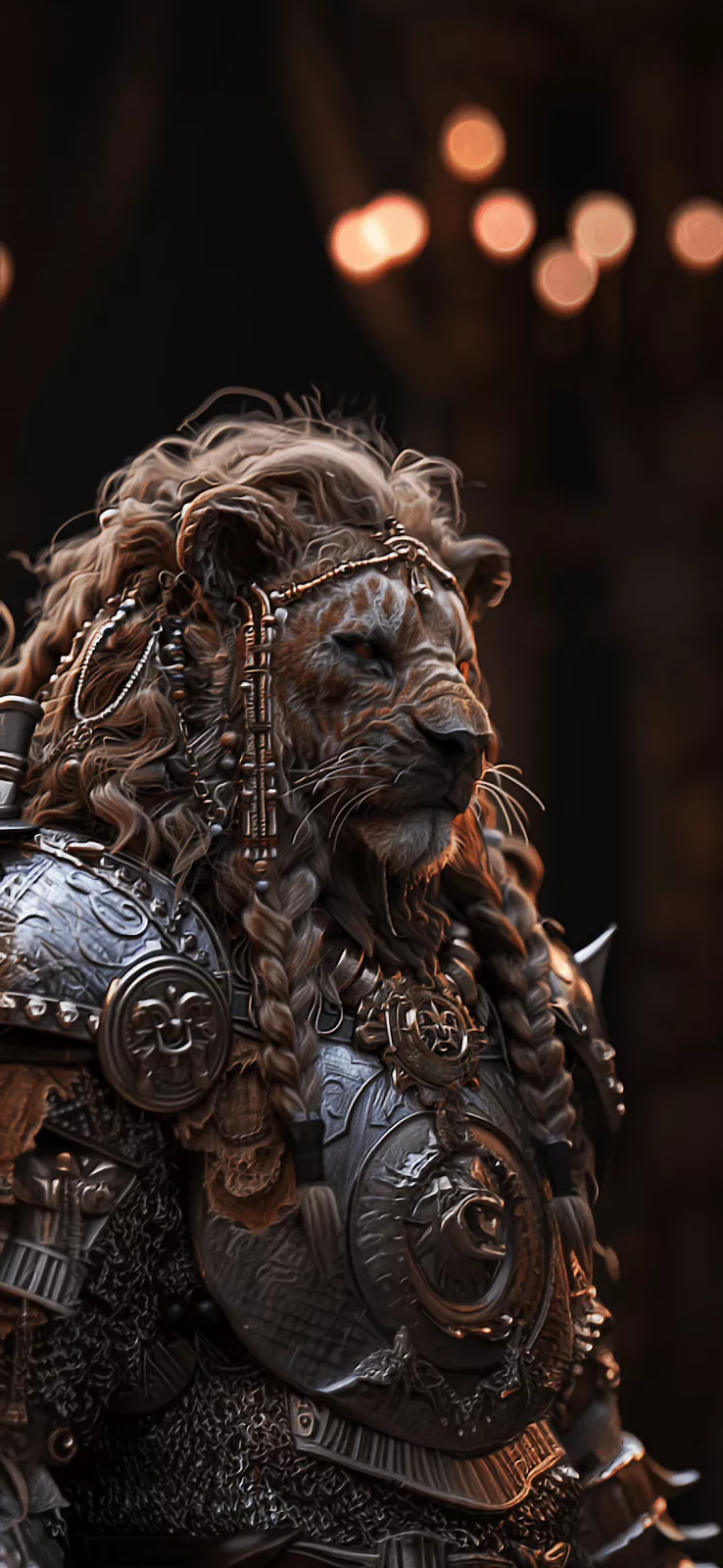 Epic Fantasy Lion Warrior Wallpaper