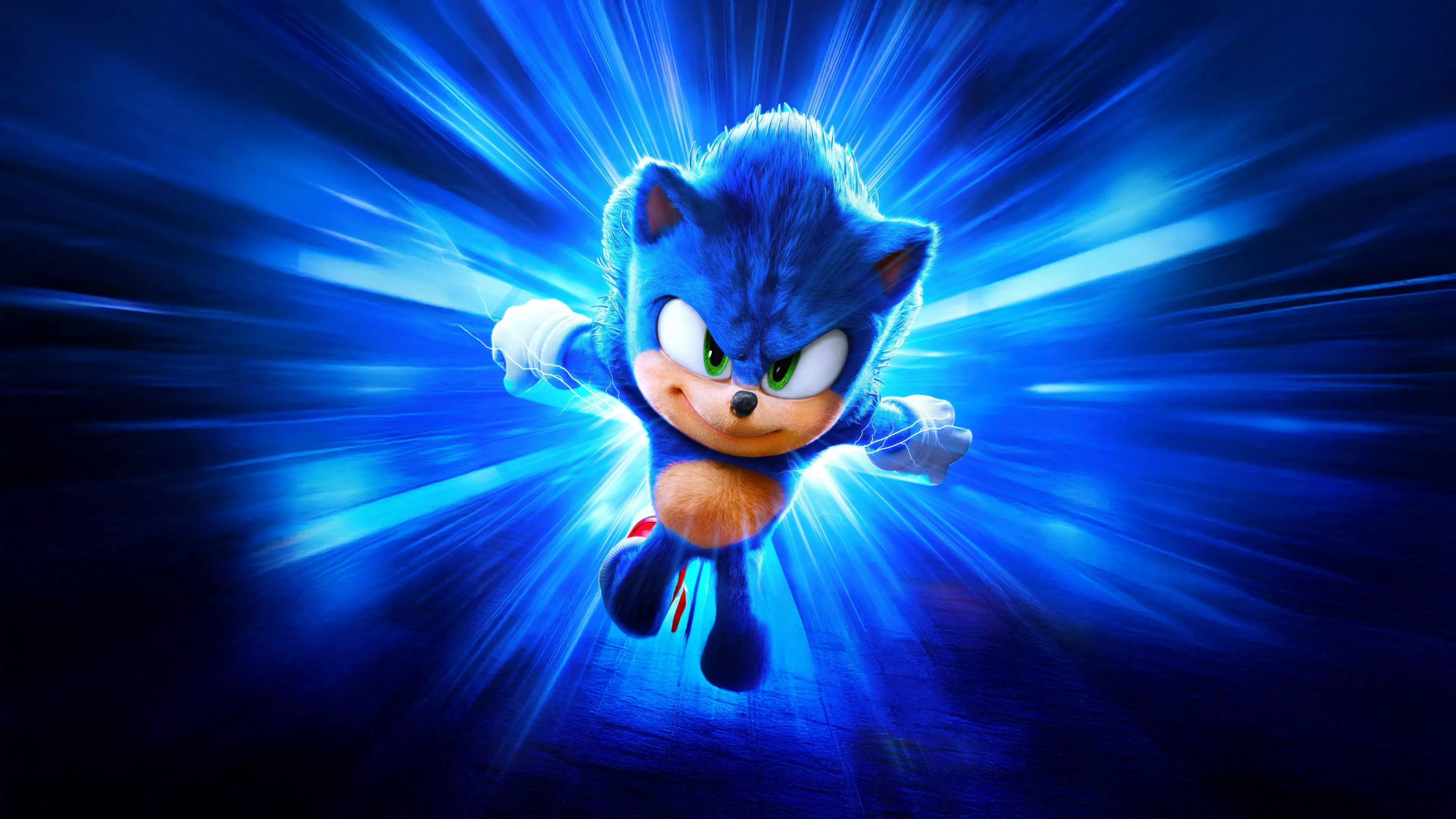 Sonic the Hedgehog 3 Wallpaper 4K, Blue