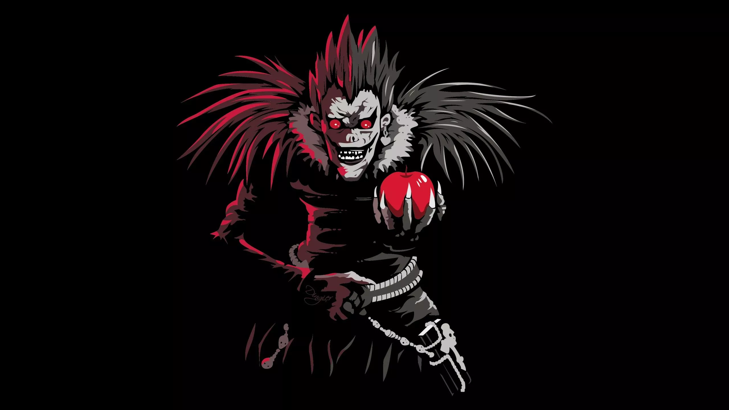 death note ryuk in black background 4k