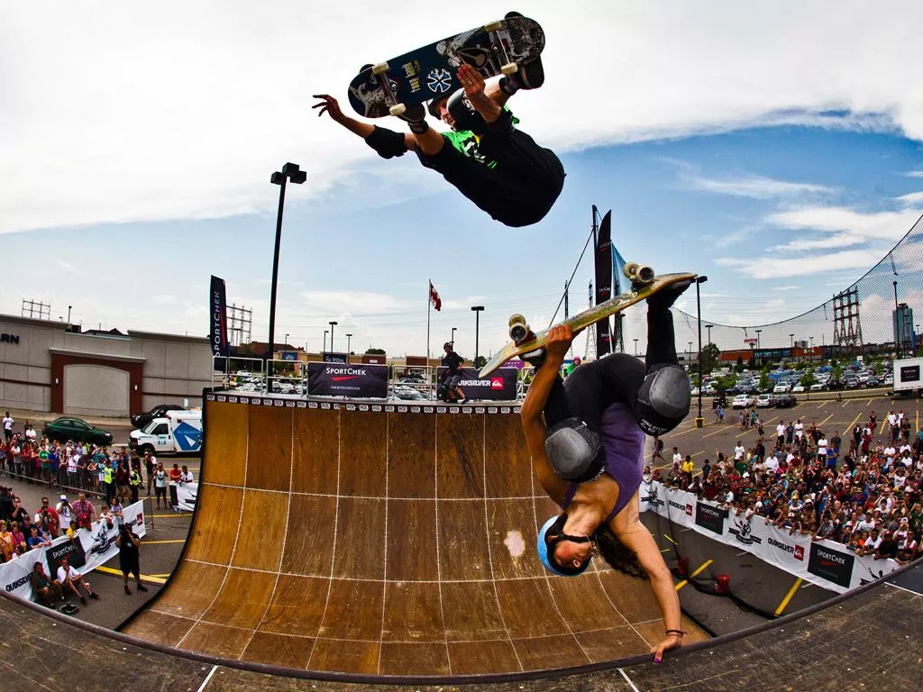 synchronised skating with Tony Hawk