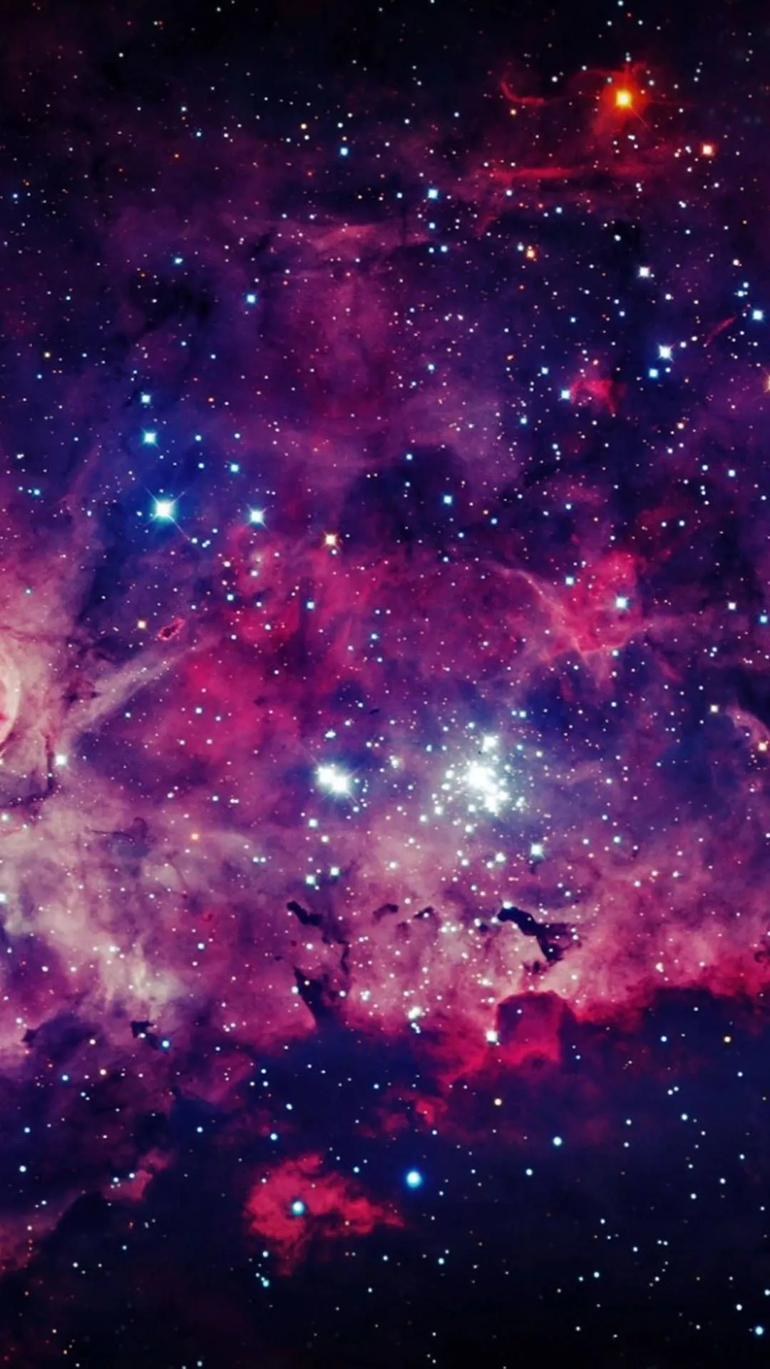 Dark Pink Clouds Space iPhone Wallpaper