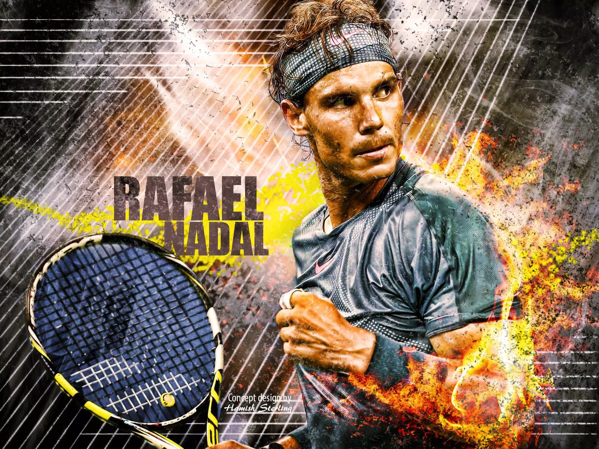 Download Rafael Nadal With Blazing