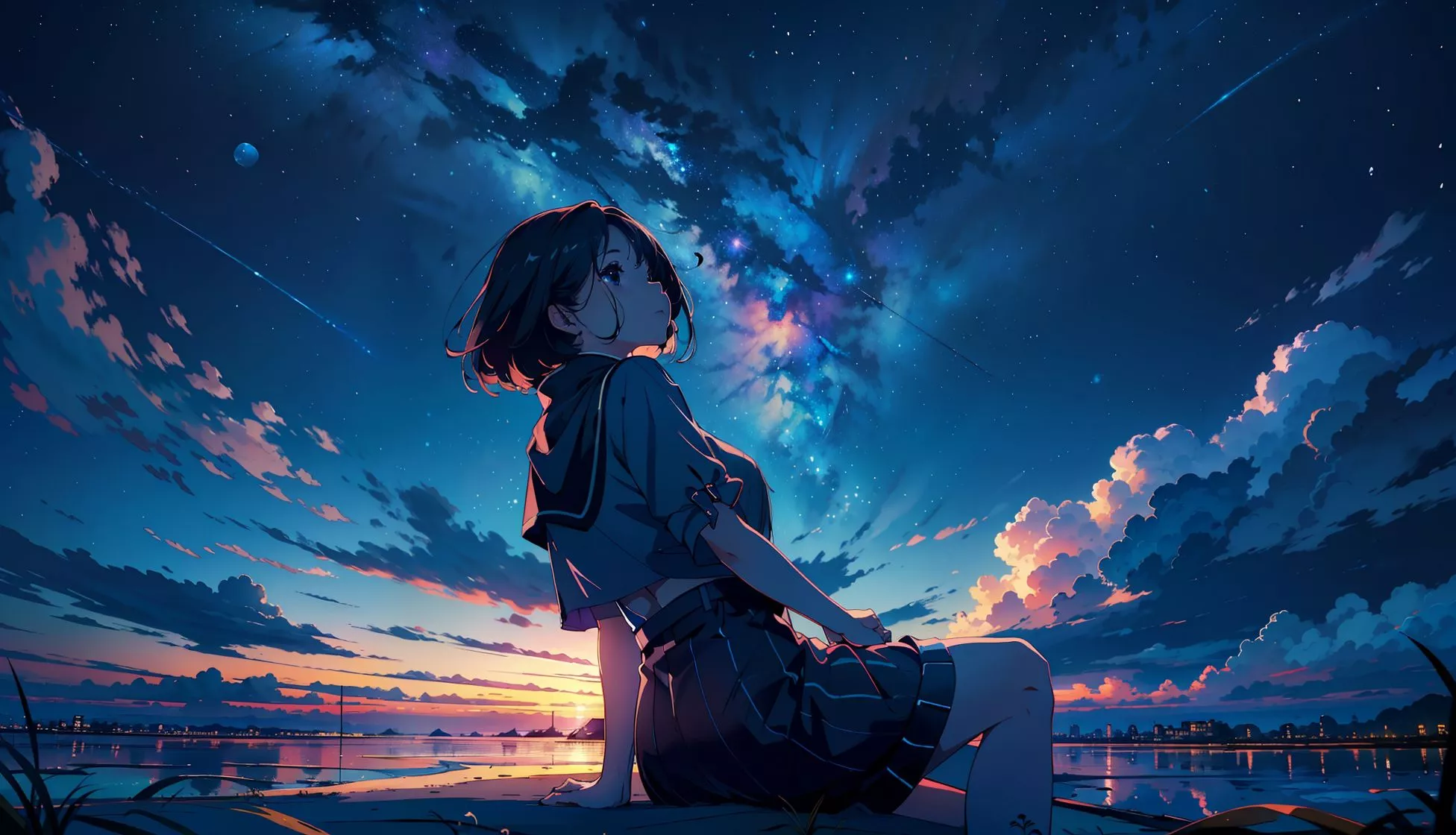Happiest Anime Girl HD AI Art Wallpaper, HD Anime 4K Wallpaper, Image and Background