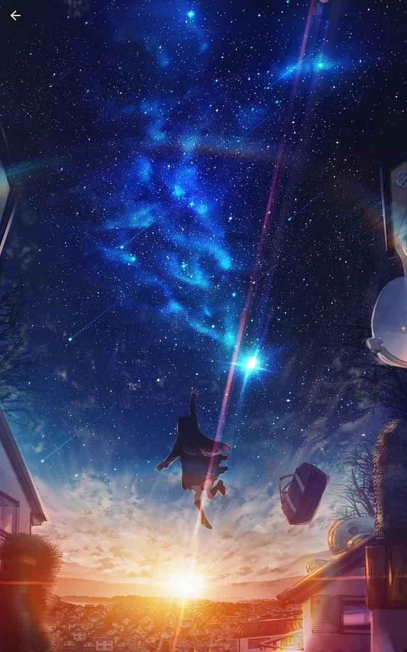 Anime Girl, anime, galaxy, girl, HD