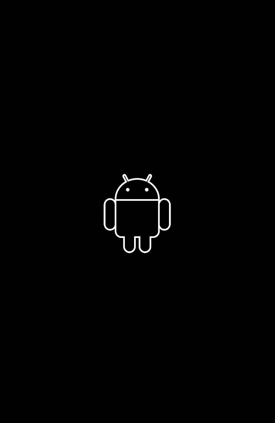 Most Popular Black Android Logo Wallpaper