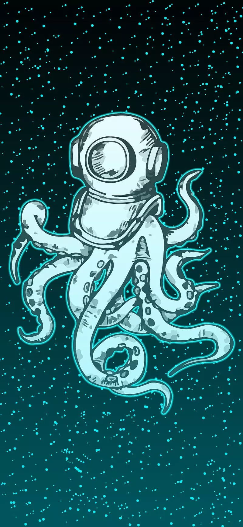 Space, calamar, kraken, HD phone