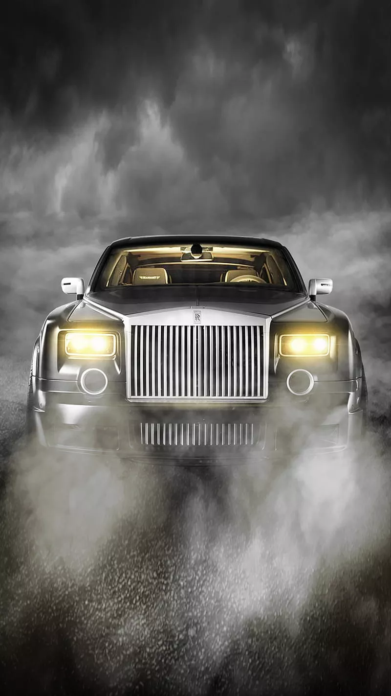 RollsRoyce Stormy, black, car, dark